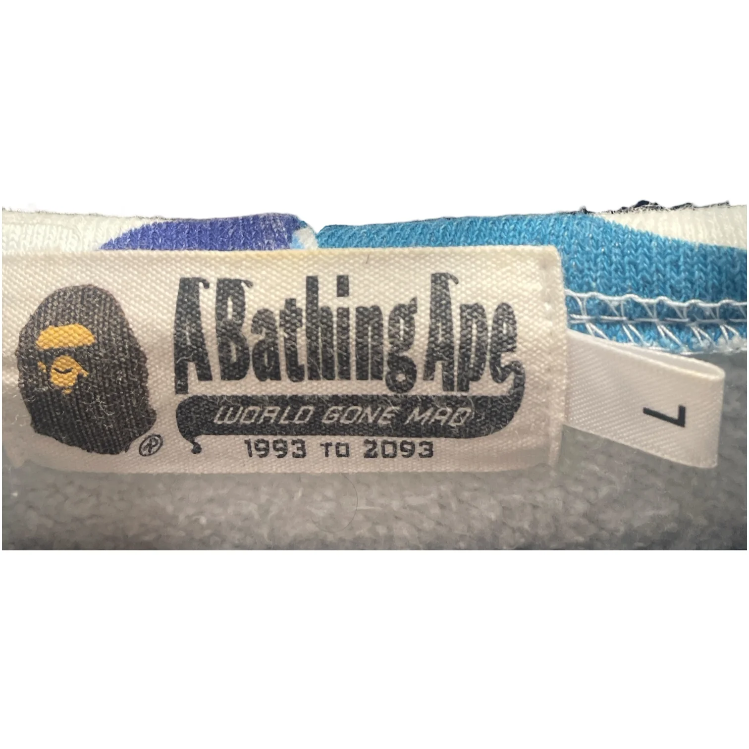 A BATHING APE/Zip Up Hoodie/L/Camouflage/Cotton/BLU/ABC Blue Camo Full Zip