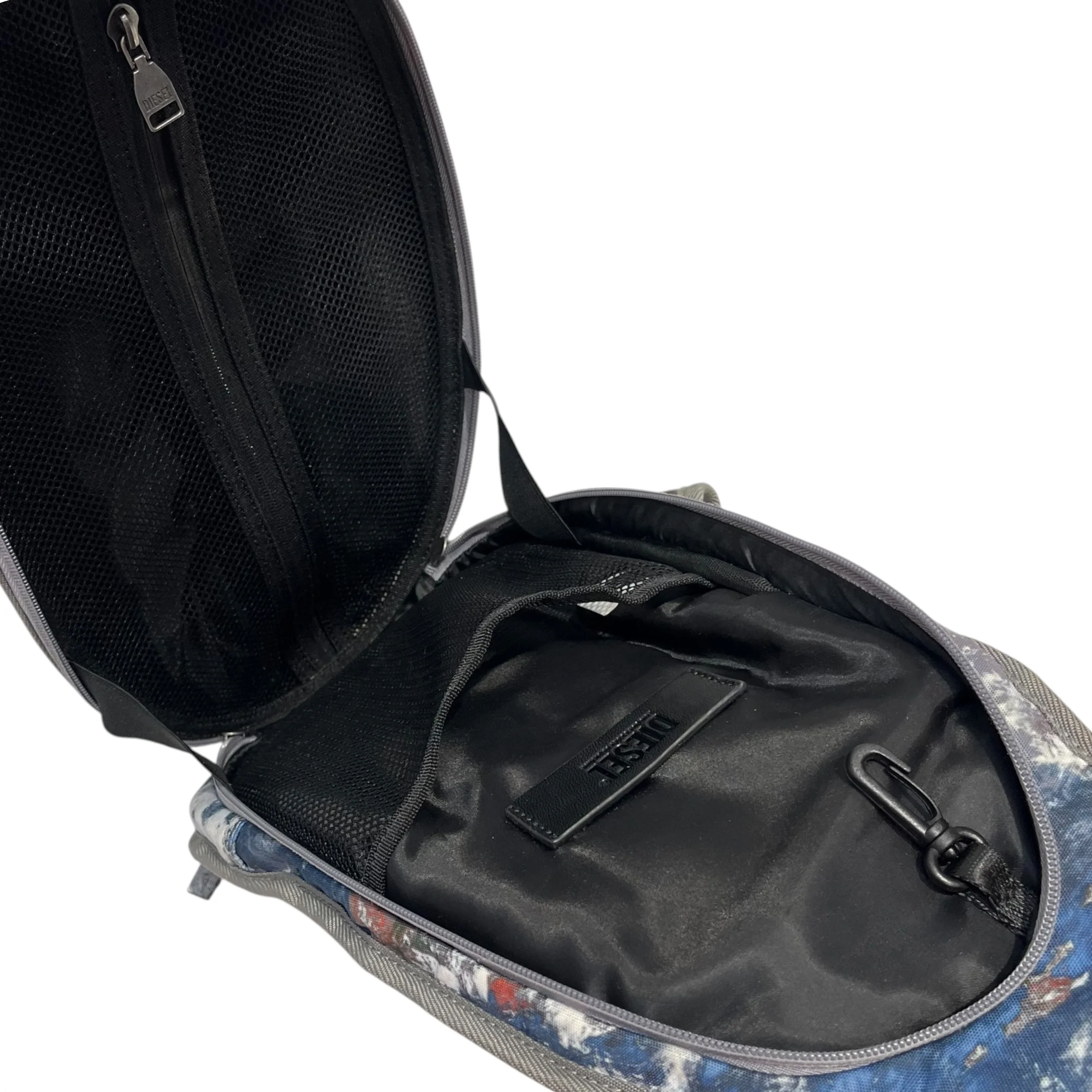 DIESEL/Backpack/All Over Print/Polyester/BLU/TERRA SCAPE-HARDSHELL