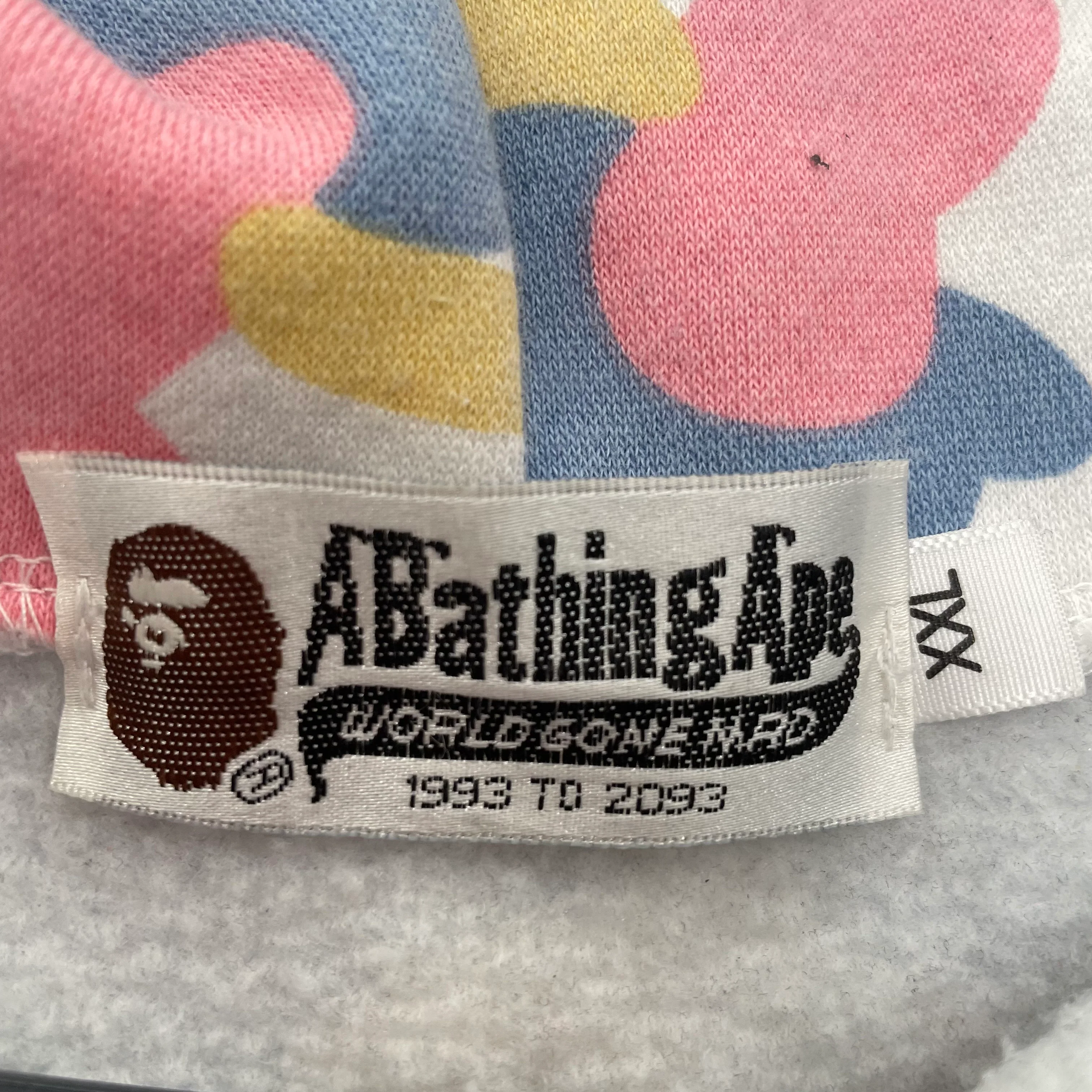 A BATHING APE/Zip Up Hoodie/XXL/Camouflage/Cotton/MLT/COTTON CANDY HOODIE