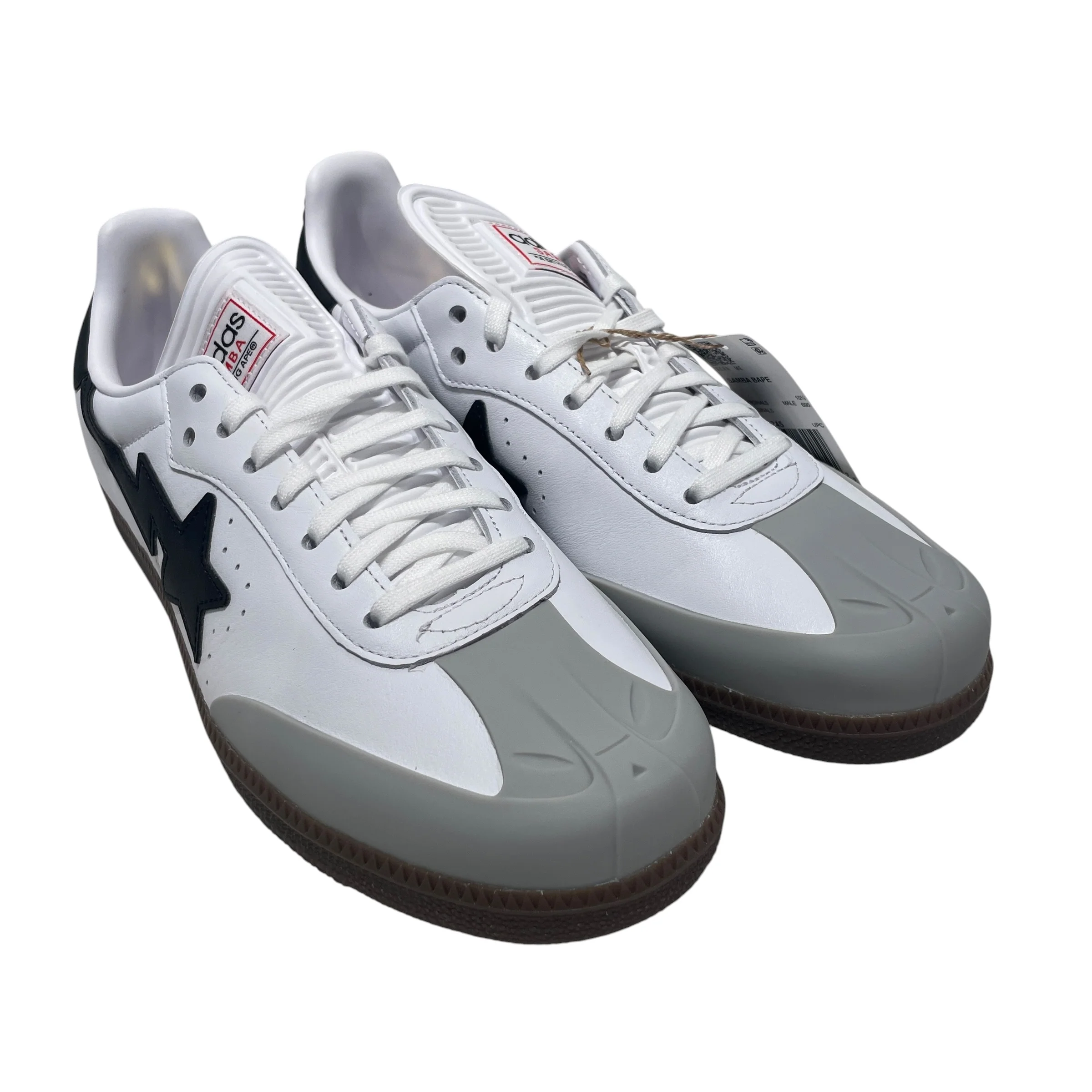 A BATHING APE/adidas/Low-Sneakers/US 11/Acrylic/WHT/