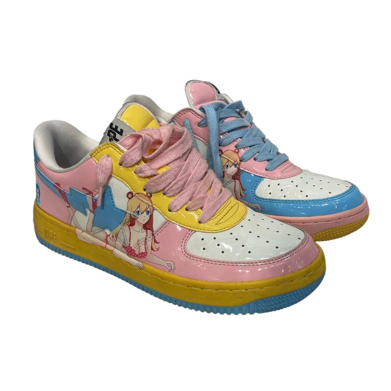 BAPE STA!/Low-Sneakers/US 11/Nylon/PNK/ANIMEGIRL