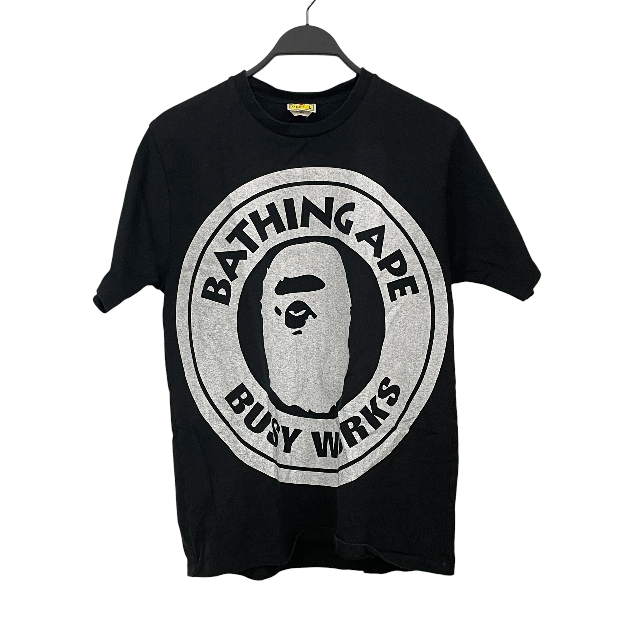 A BATHING APE/T-Shirt/L/Cotton/BLK/Big circle busy works