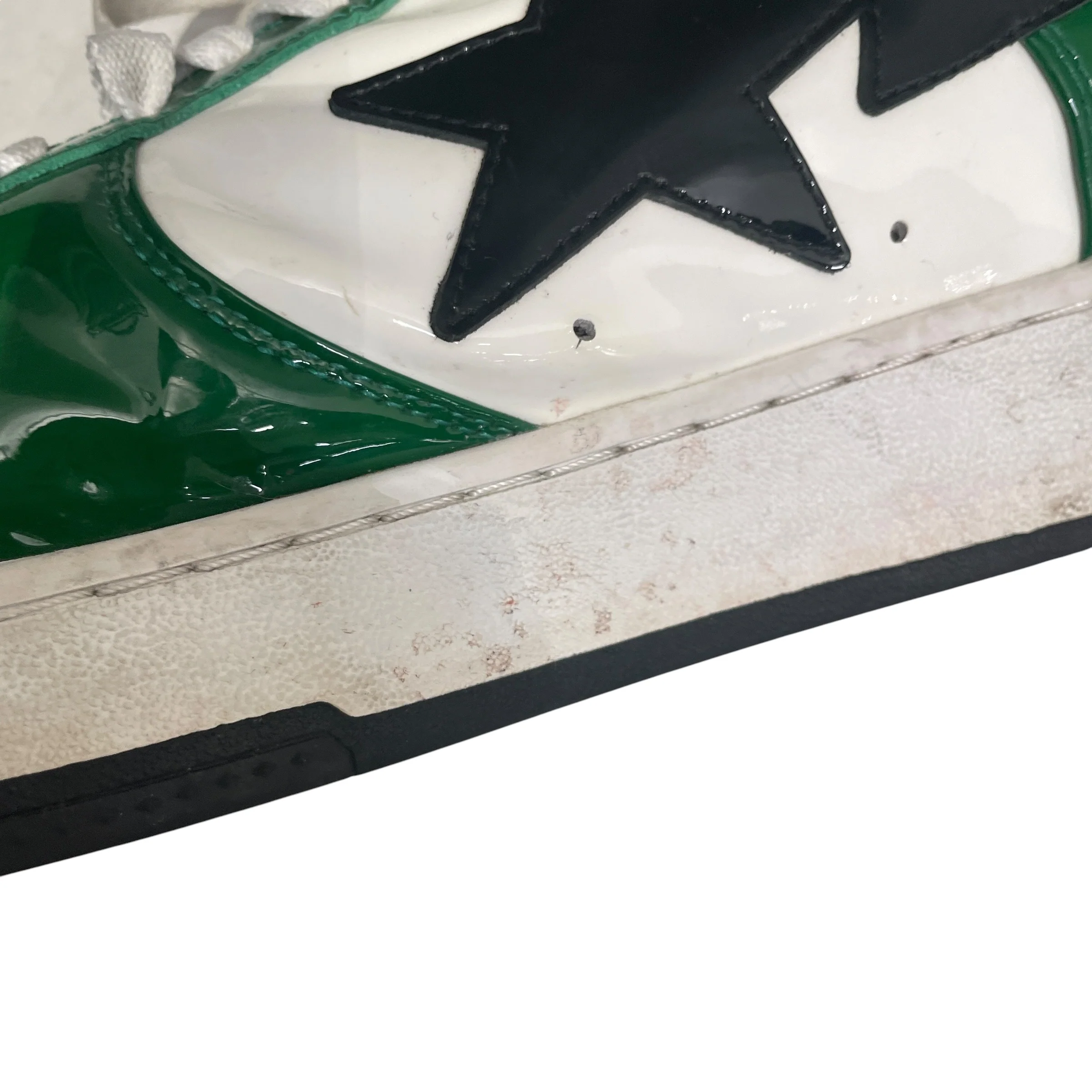 BAPE STA!/Low-Sneakers/US 12/Leather/GRN/PINK INTERIOR BLK STAR