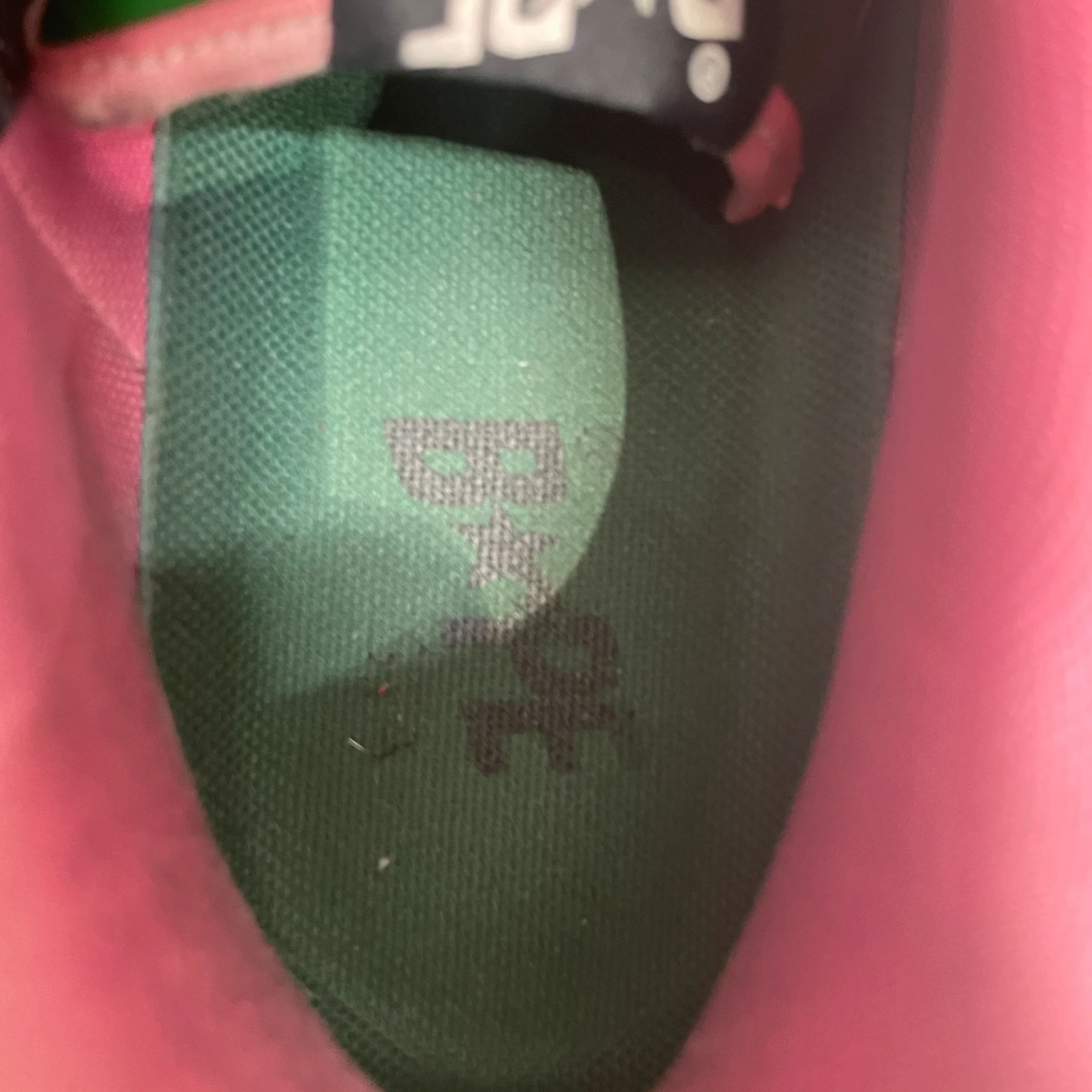 BAPE STA!/Low-Sneakers/US 12/Leather/GRN/PINK INTERIOR BLK STAR