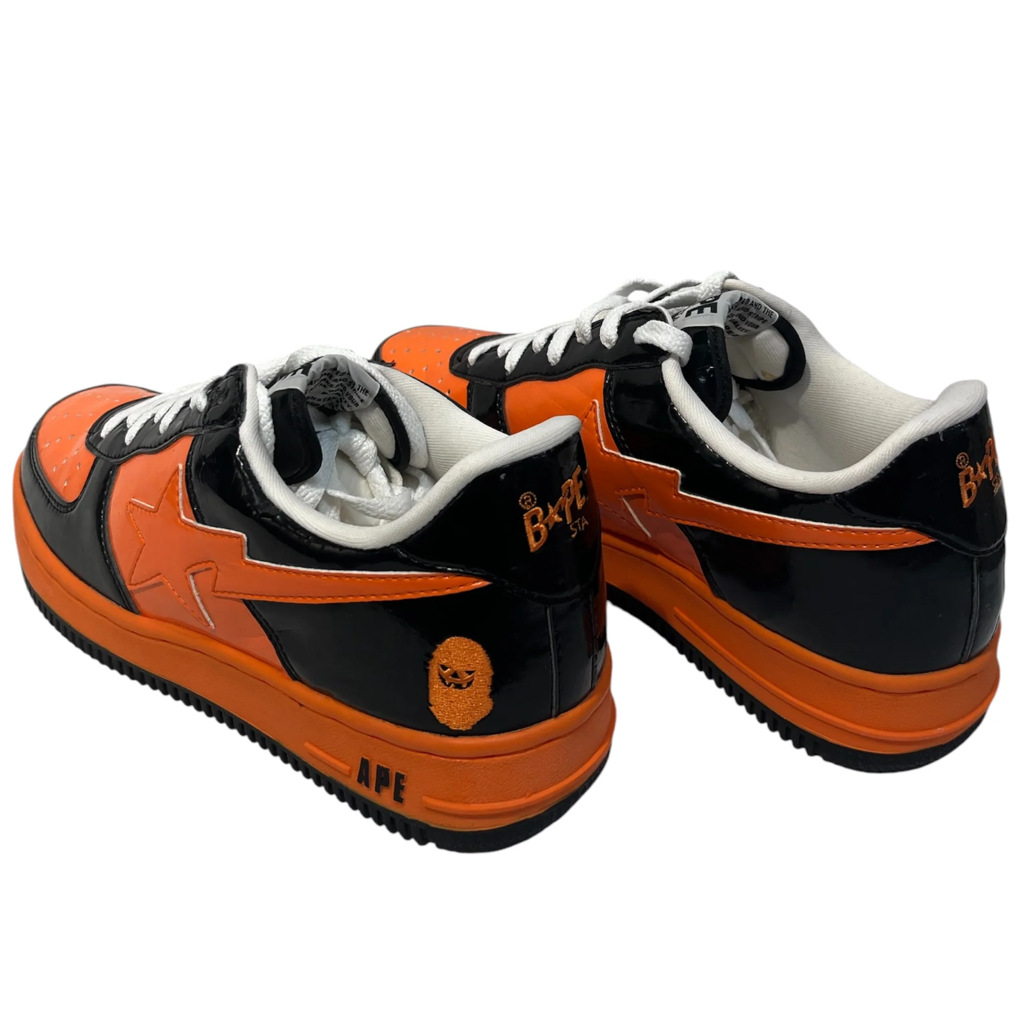 BAPE STA!/Low-Sneakers/US 8/Leather/ORN/Halloween