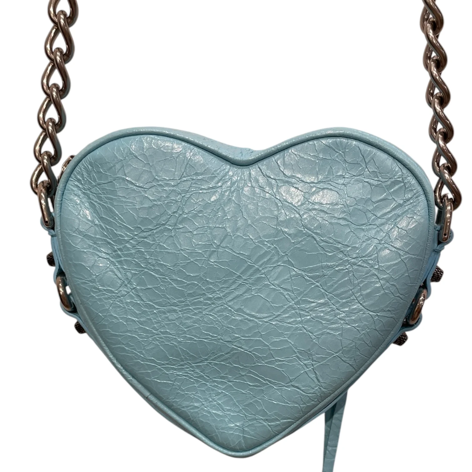 BALENCIAGA/Cross Body Bag/Leather/BLU/heart shaped le cagole city