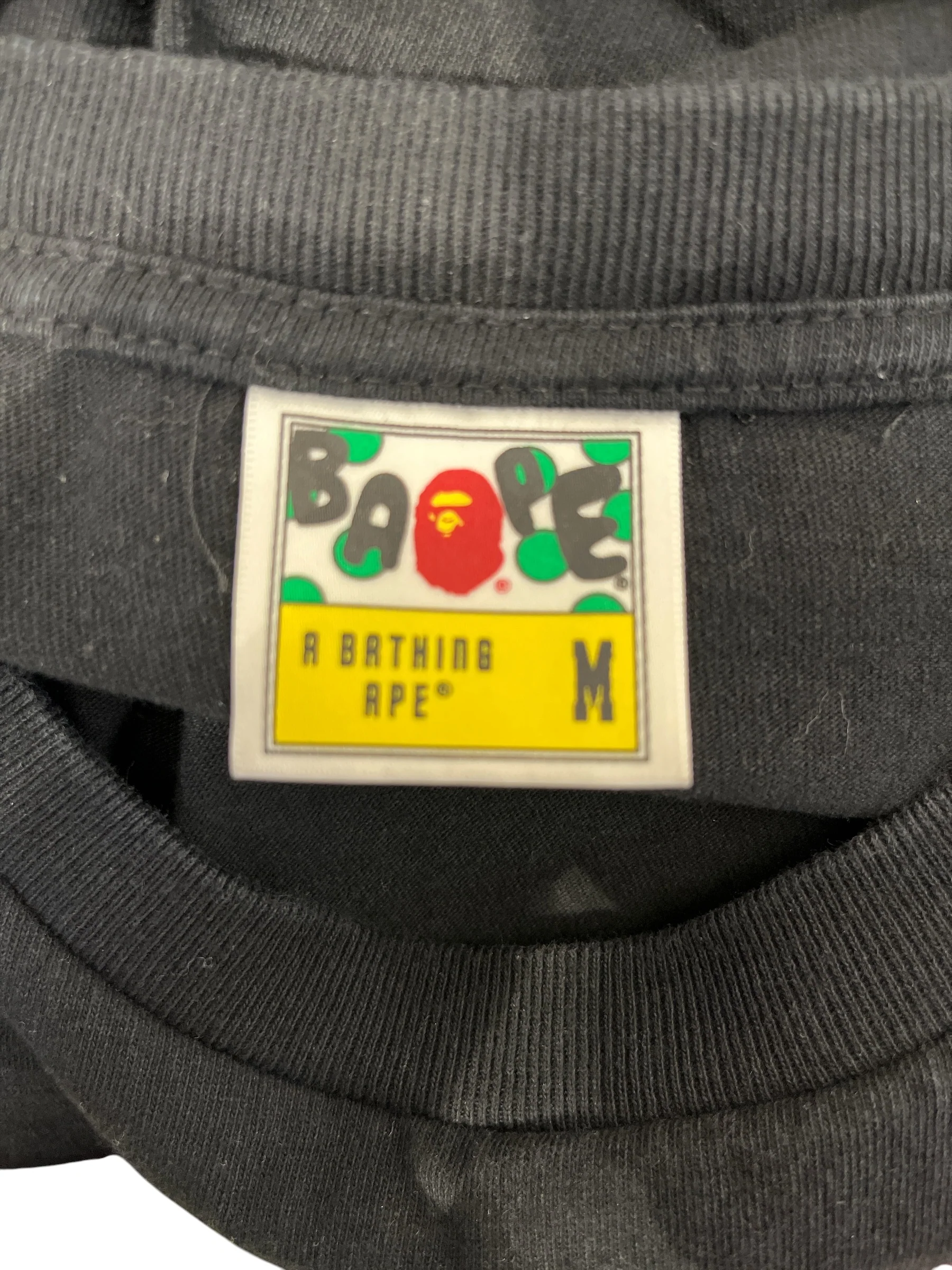 A BATHING APE/T-Shirt/M/Cotton/BLK/ORN/REDPLAIDAPE