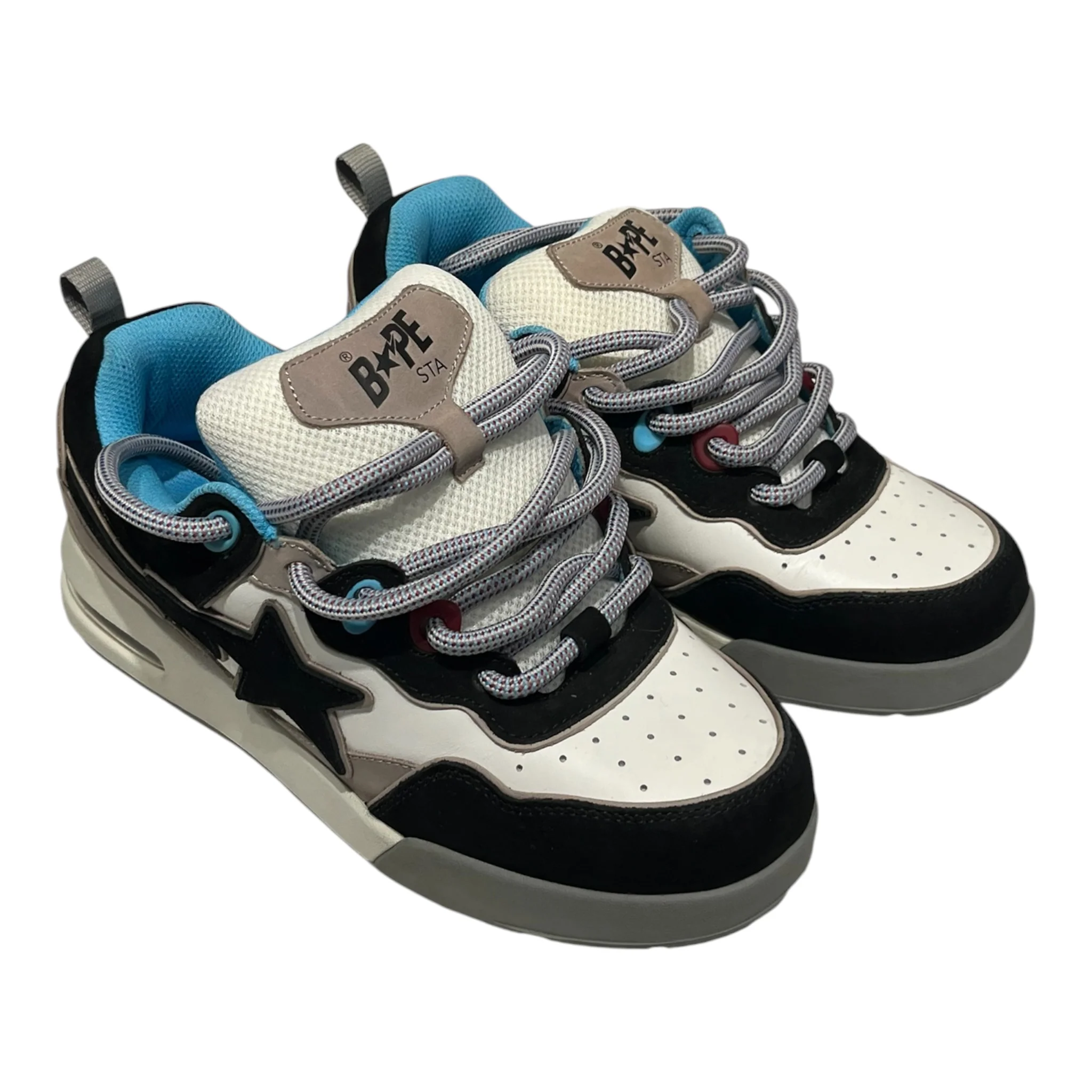 BAPE STA!/Low-Sneakers/US 9/Leather/WHT/FLIP STA M1
