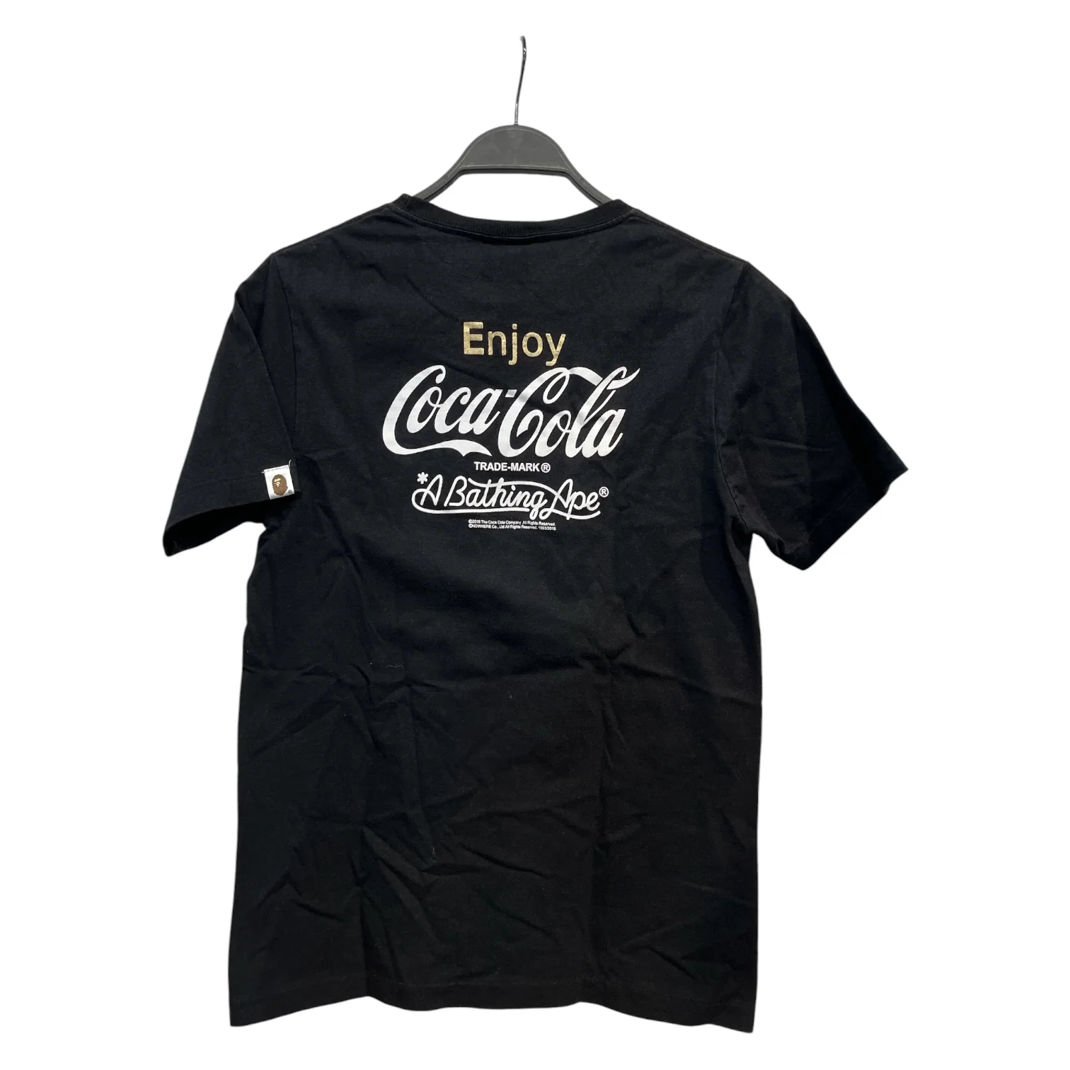 A BATHING APE/T-Shirt/M/Cotton/BLK/GREY CAMO COCA COLA TEE