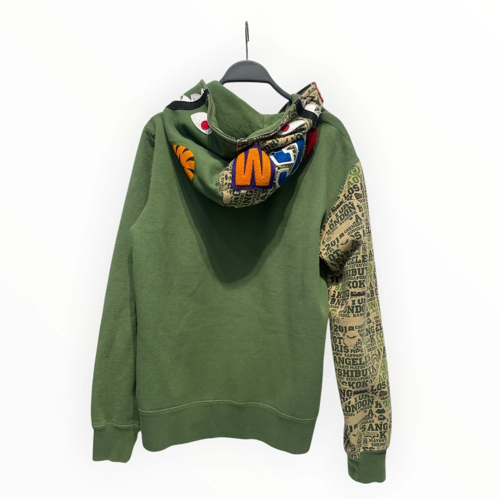 A BATHING APE/Hoodie/L/Cotton/GRN/bape xxv half camo