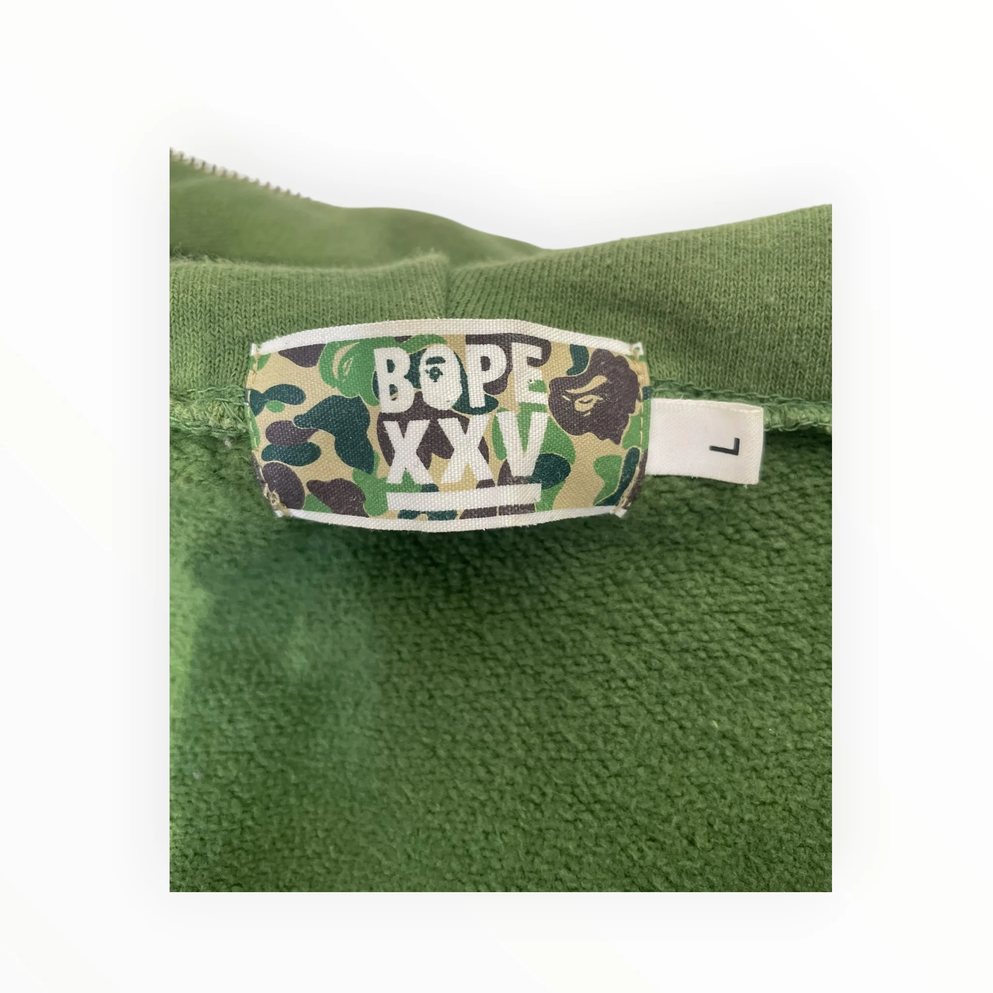 A BATHING APE/Hoodie/L/Cotton/GRN/bape xxv half camo