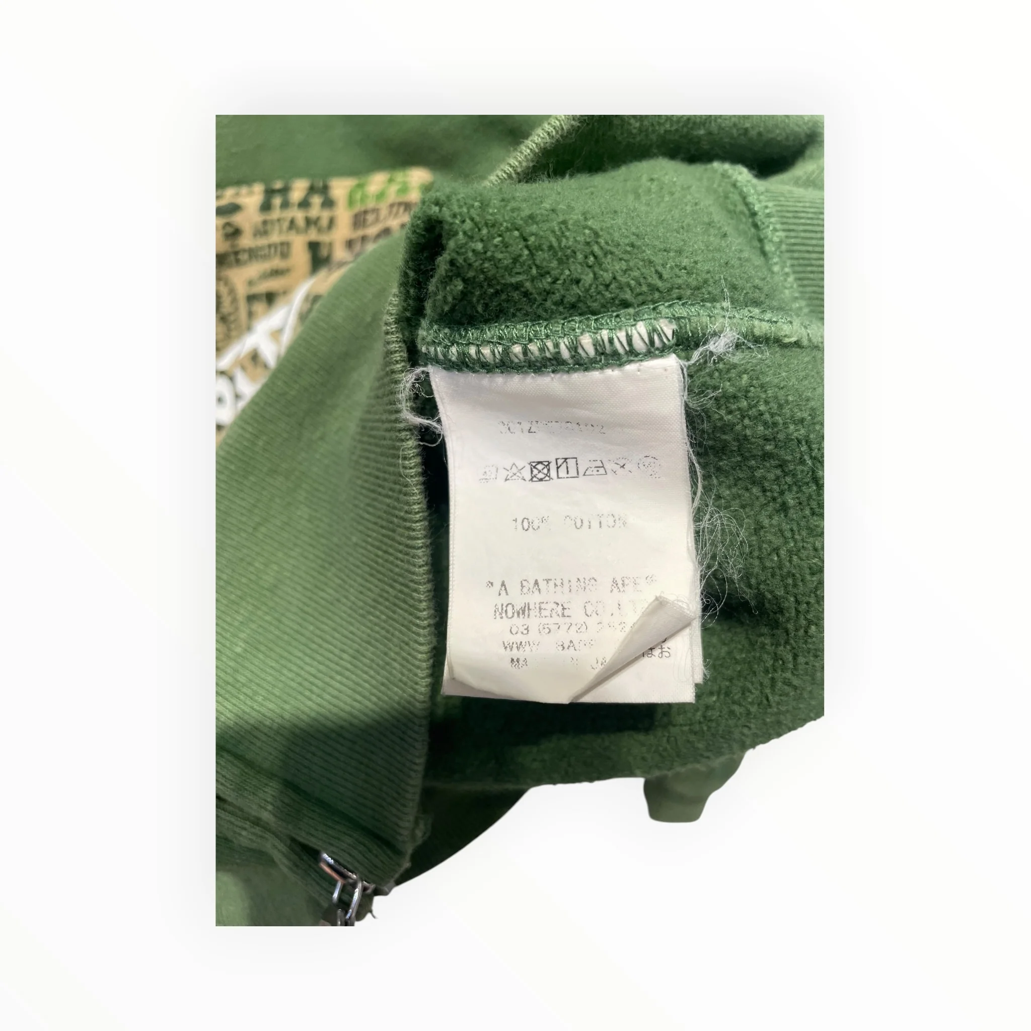 A BATHING APE/Hoodie/L/Cotton/GRN/bape xxv half camo