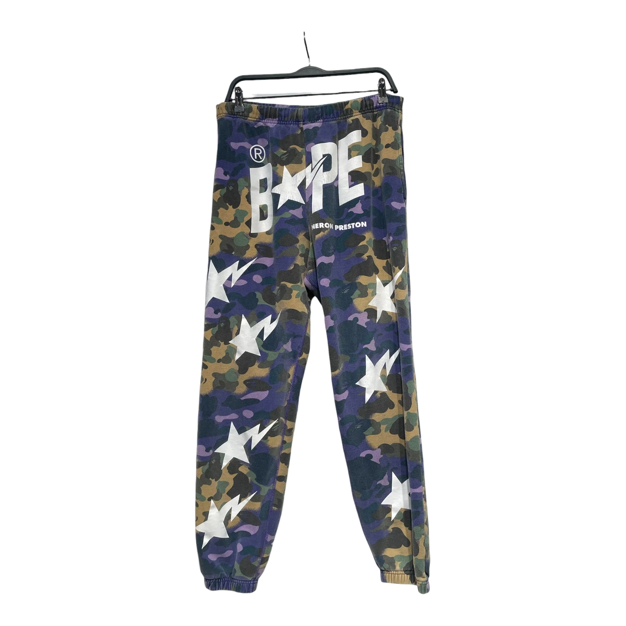 A BATHING APE/HERON PRESTON/Pants/L/Cotton/PPL/Camouflage/purple and green camo