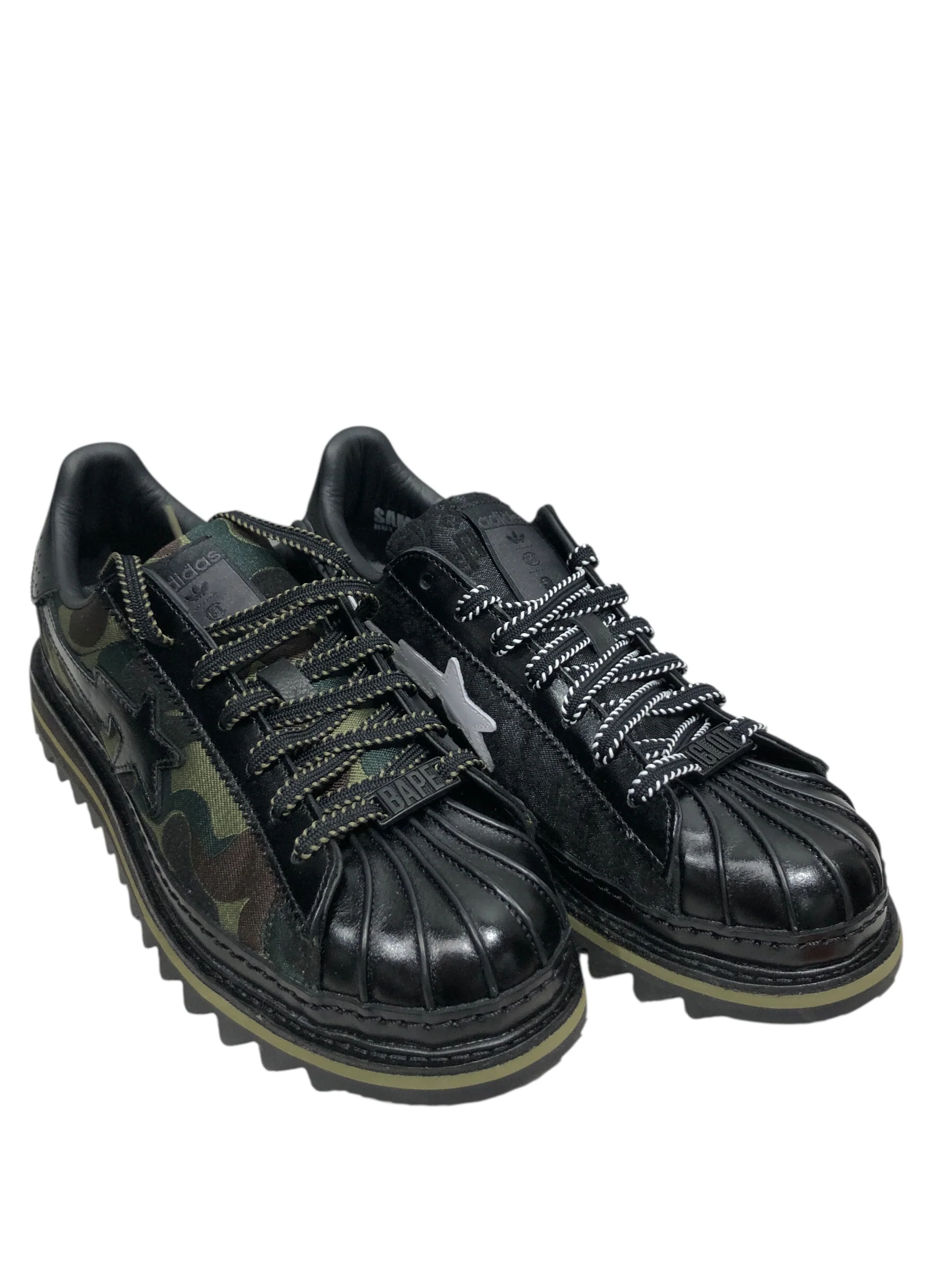 CLOT/adidas/A BATHING APE/Low-Sneakers/US 9/Camouflage/BLK/FRIENDS AND FAMILY CAMO