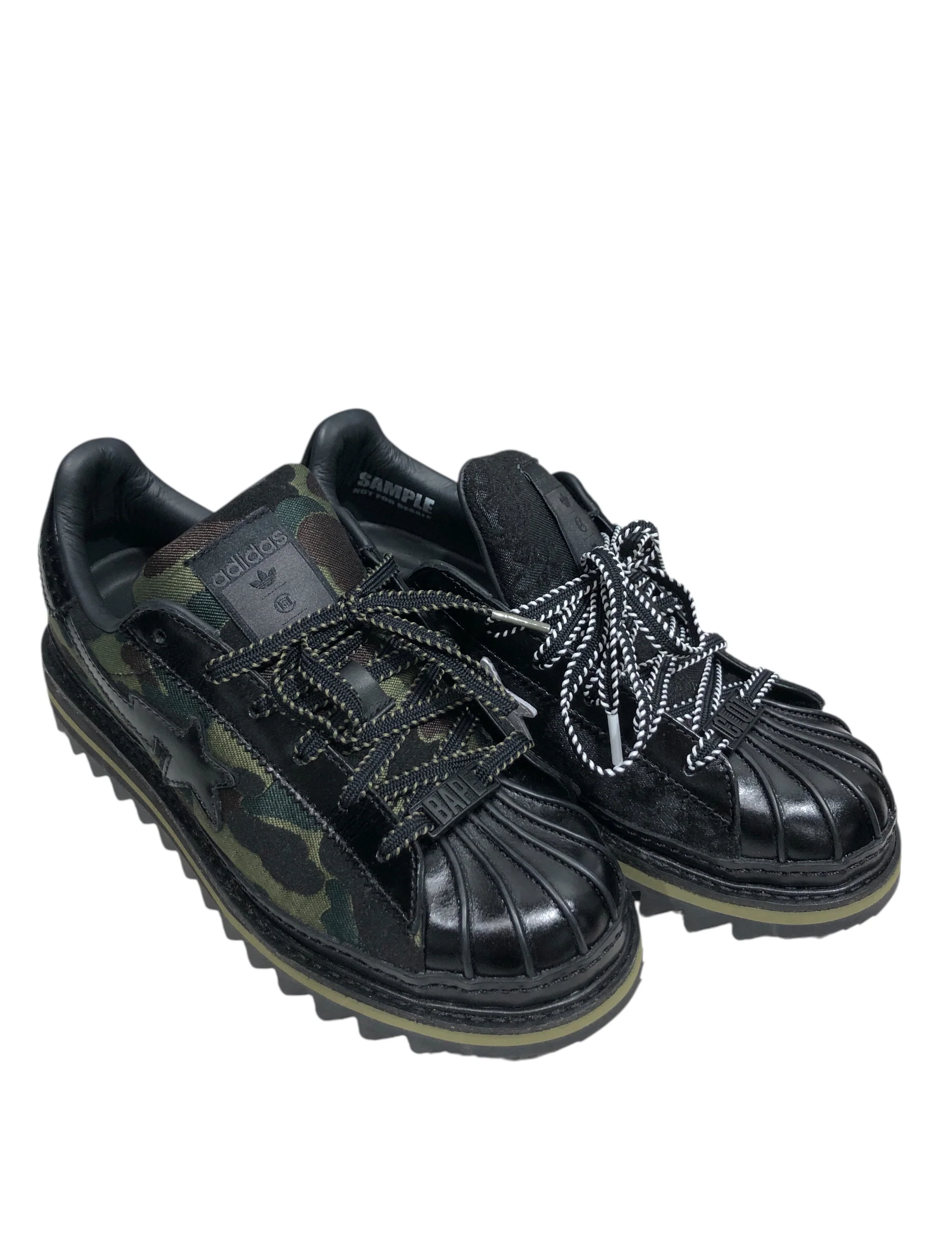 CLOT/adidas/A BATHING APE/Low-Sneakers/US 6.5/Camouflage/BLK/FRIENDS AND FAMILY CAMO