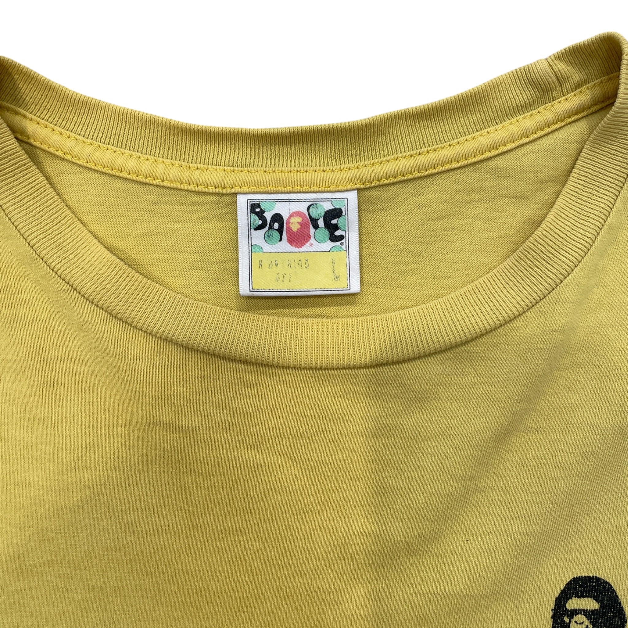 A BATHING APE/T-Shirt/L/Cotton/YEL/Graphic/HEBRU BRANTLEYBABY MILO FLYBOY