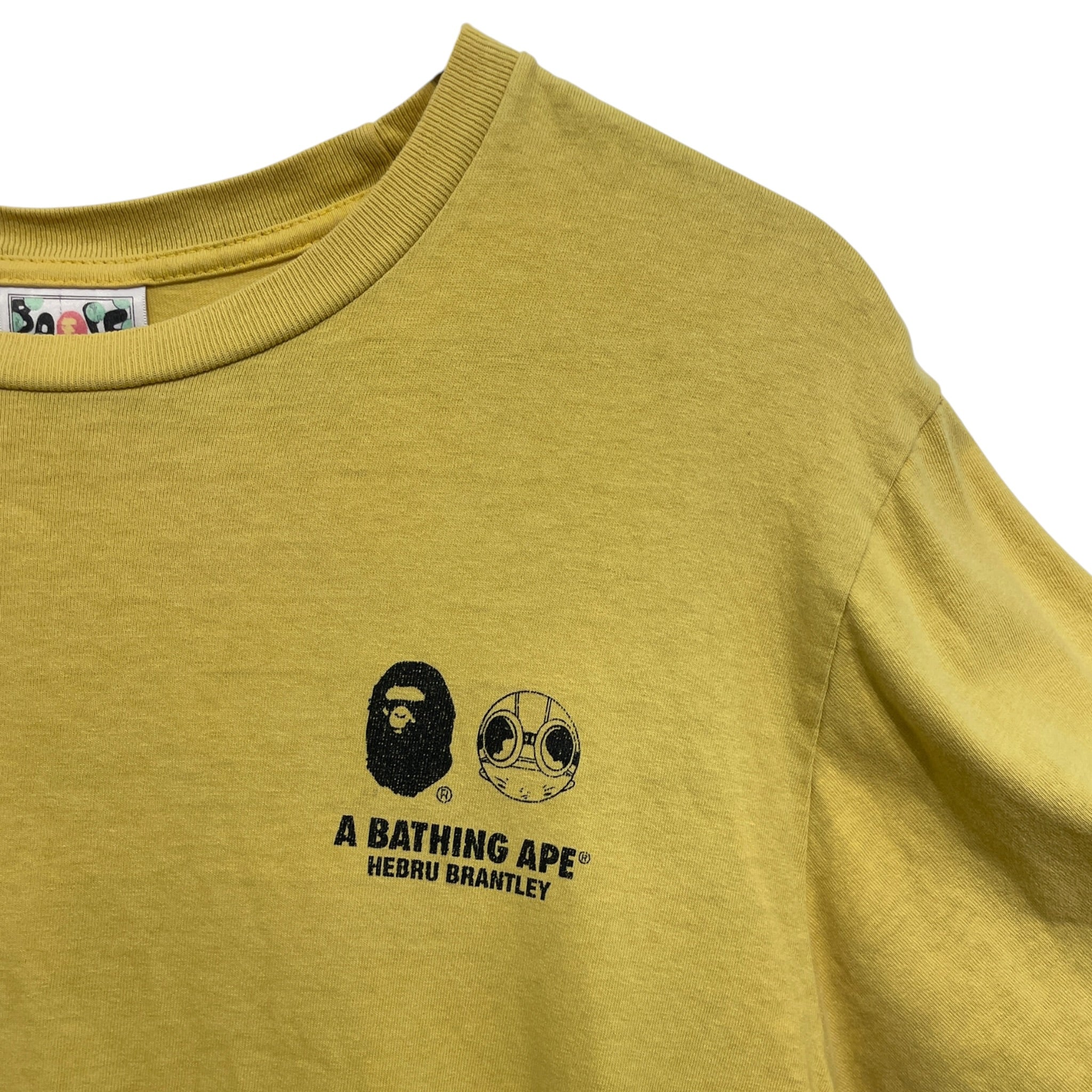 A BATHING APE/T-Shirt/L/Cotton/YEL/Graphic/HEBRU BRANTLEYBABY MILO FLYBOY