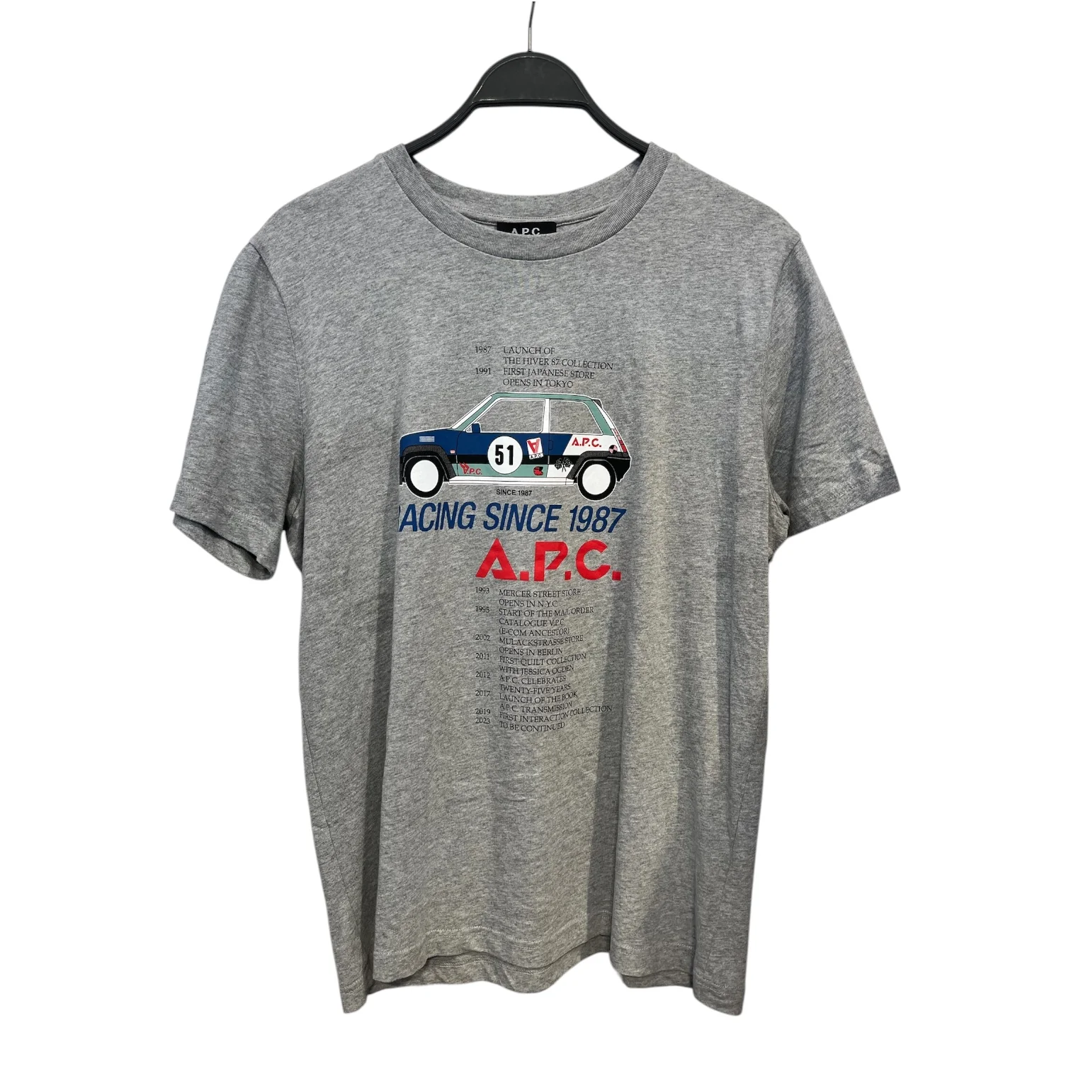 A.P.C./T-Shirt/L/Cotton/SLV/racing since 1987