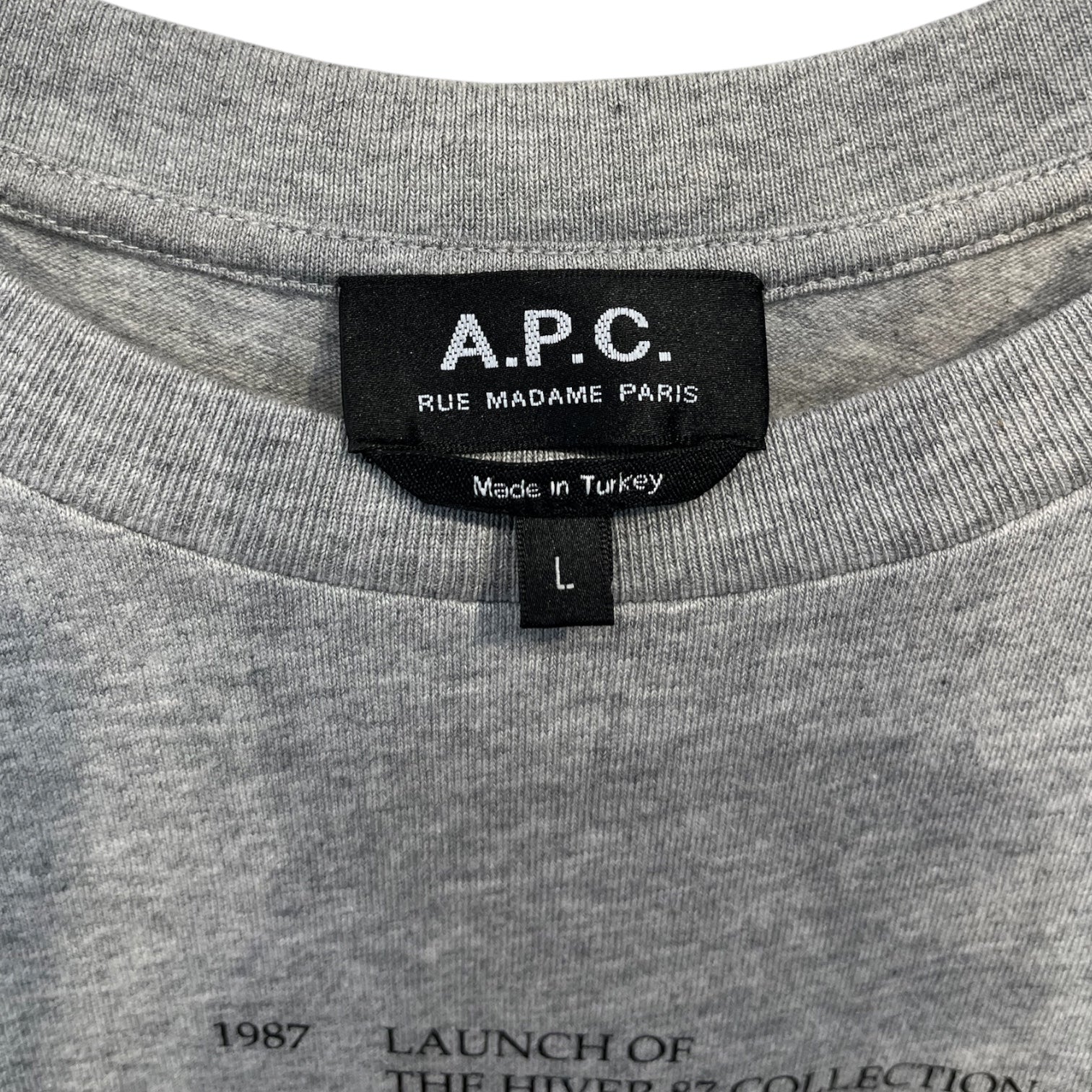 A.P.C./T-Shirt/L/Cotton/SLV/racing since 1987