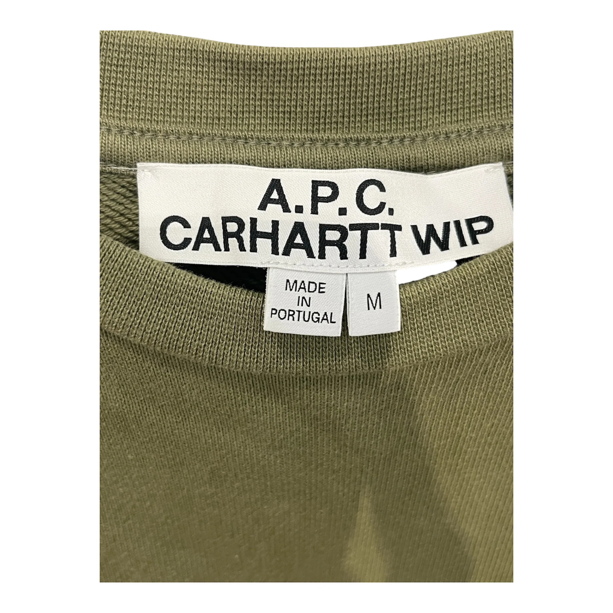 A.P.C./Carhartt/Sweatshirt/M/Cotton/KHK/"A.P" CARHARTT LOGO FOR C