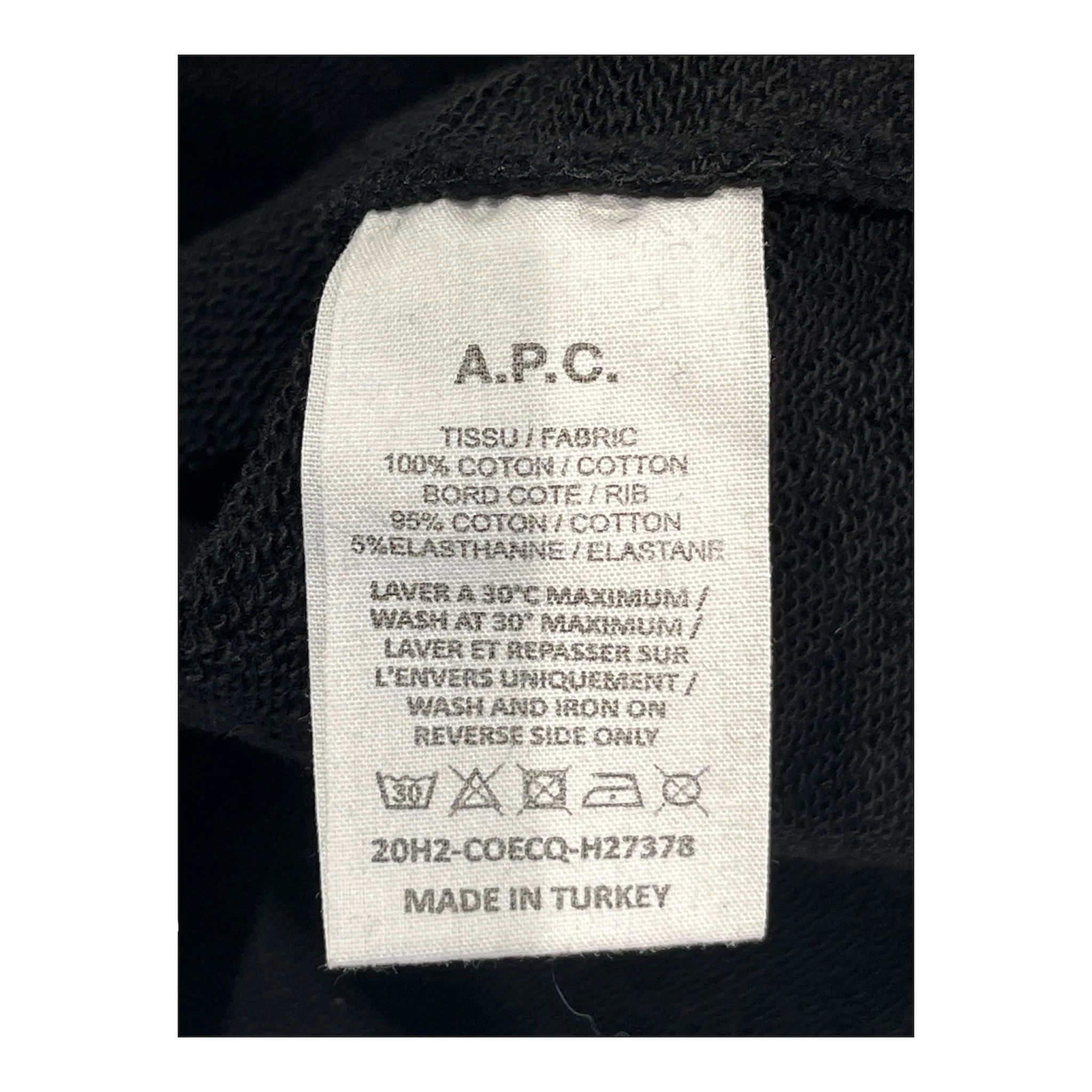 A.P.C./Sweatshirt/S/Cotton/BLK/UPSIDE DOWN "A".P.C