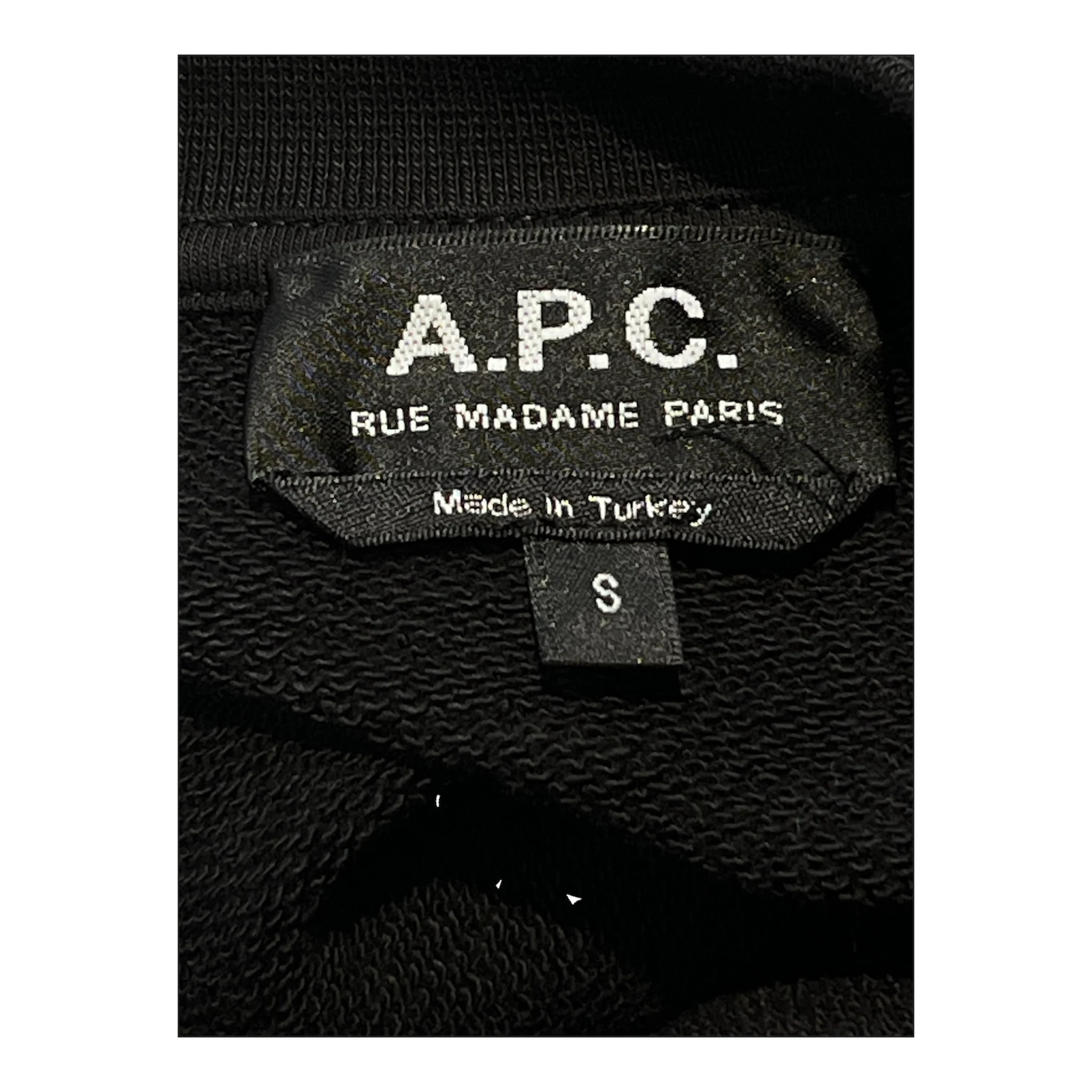 A.P.C./Sweatshirt/S/Cotton/BLK/UPSIDE DOWN "A".P.C