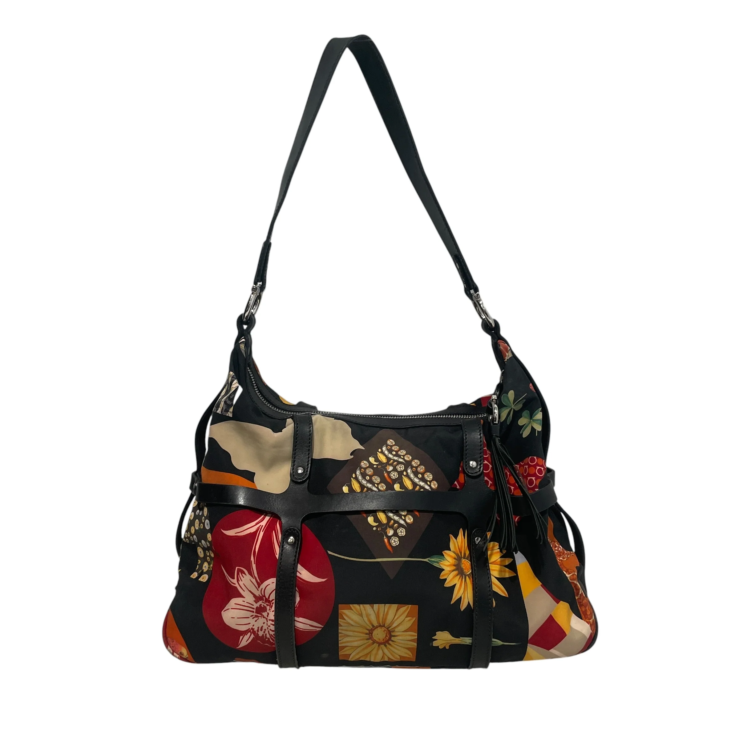 Salvatore Ferragamo/Bag/All Over Print/Nylon/BLK/Fiera Animal Shoulder Bag