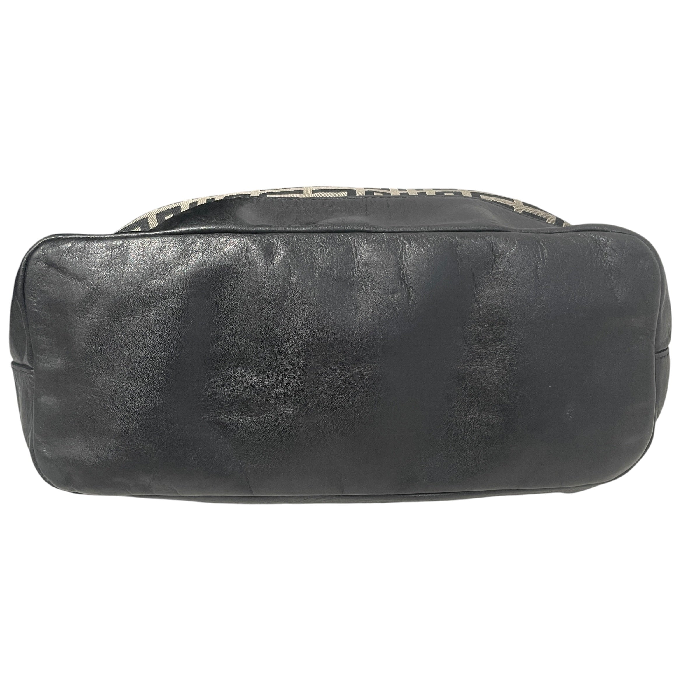 GIVENCHY/Bag/Monogram/Cotton/BLK/Mono Canvas & Leather Satchel