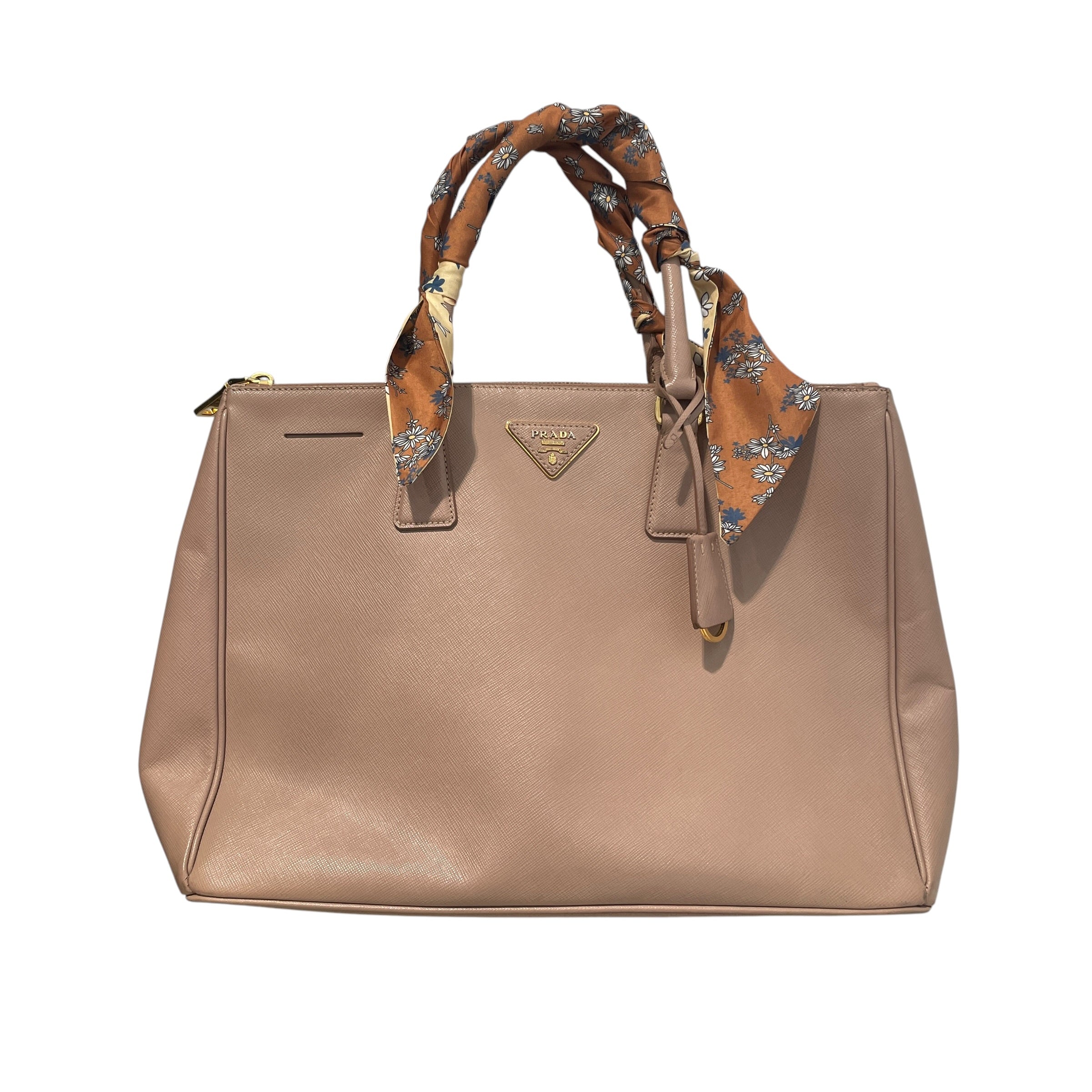 PRADA/Tote Bag/Leather/PNK/Large Galleria Saffiano Tote