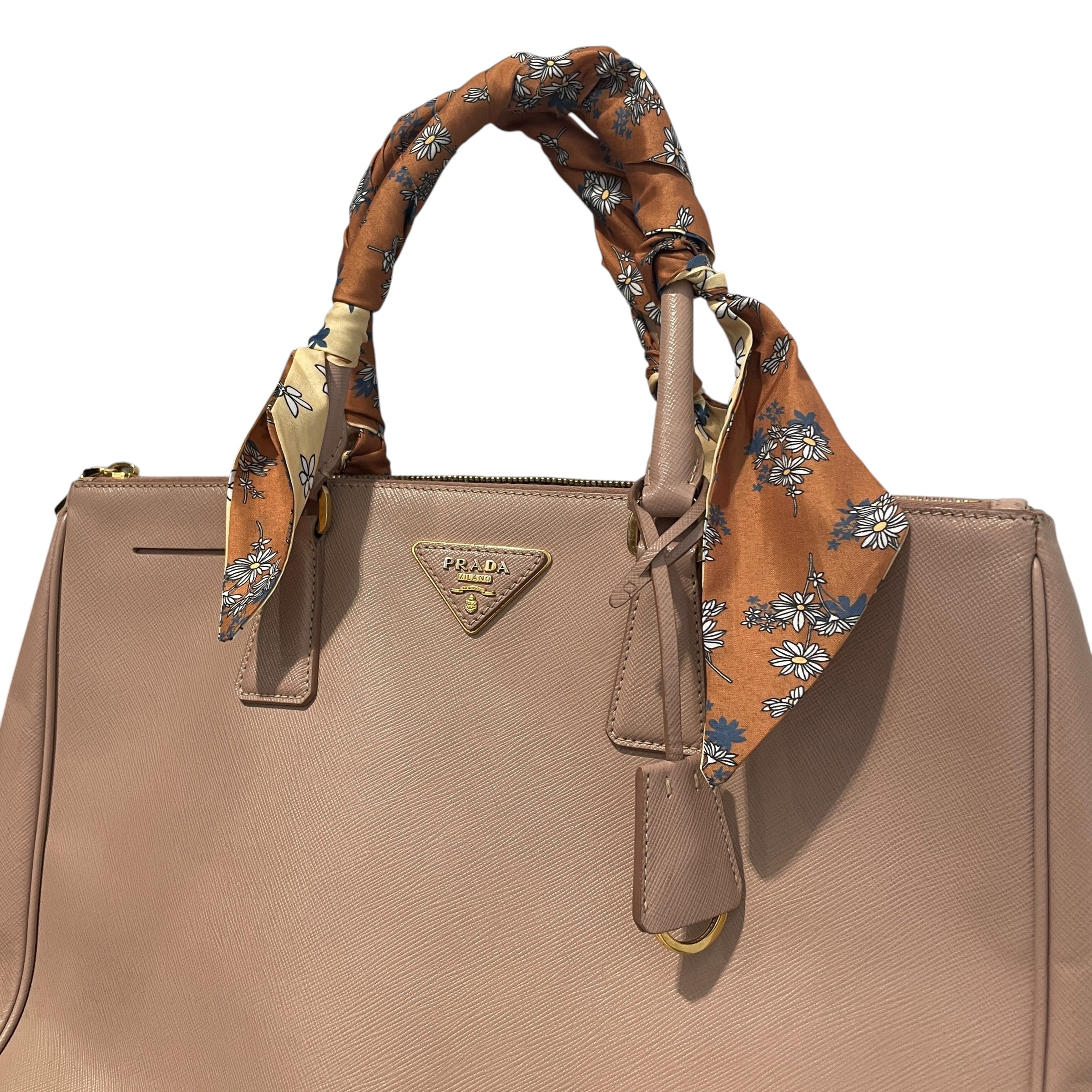 PRADA/Tote Bag/Leather/PNK/Large Galleria Saffiano Tote