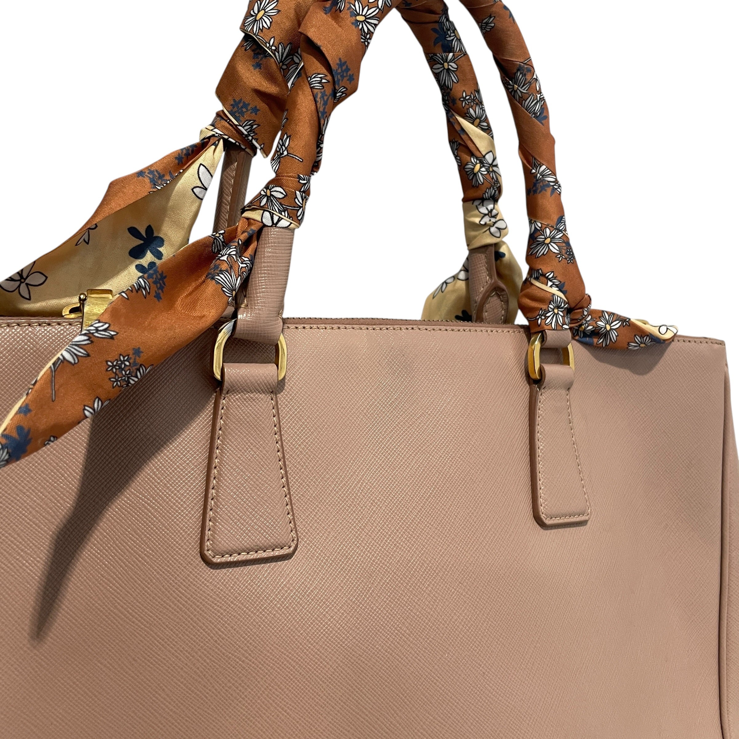 PRADA/Tote Bag/Leather/PNK/Large Galleria Saffiano Tote