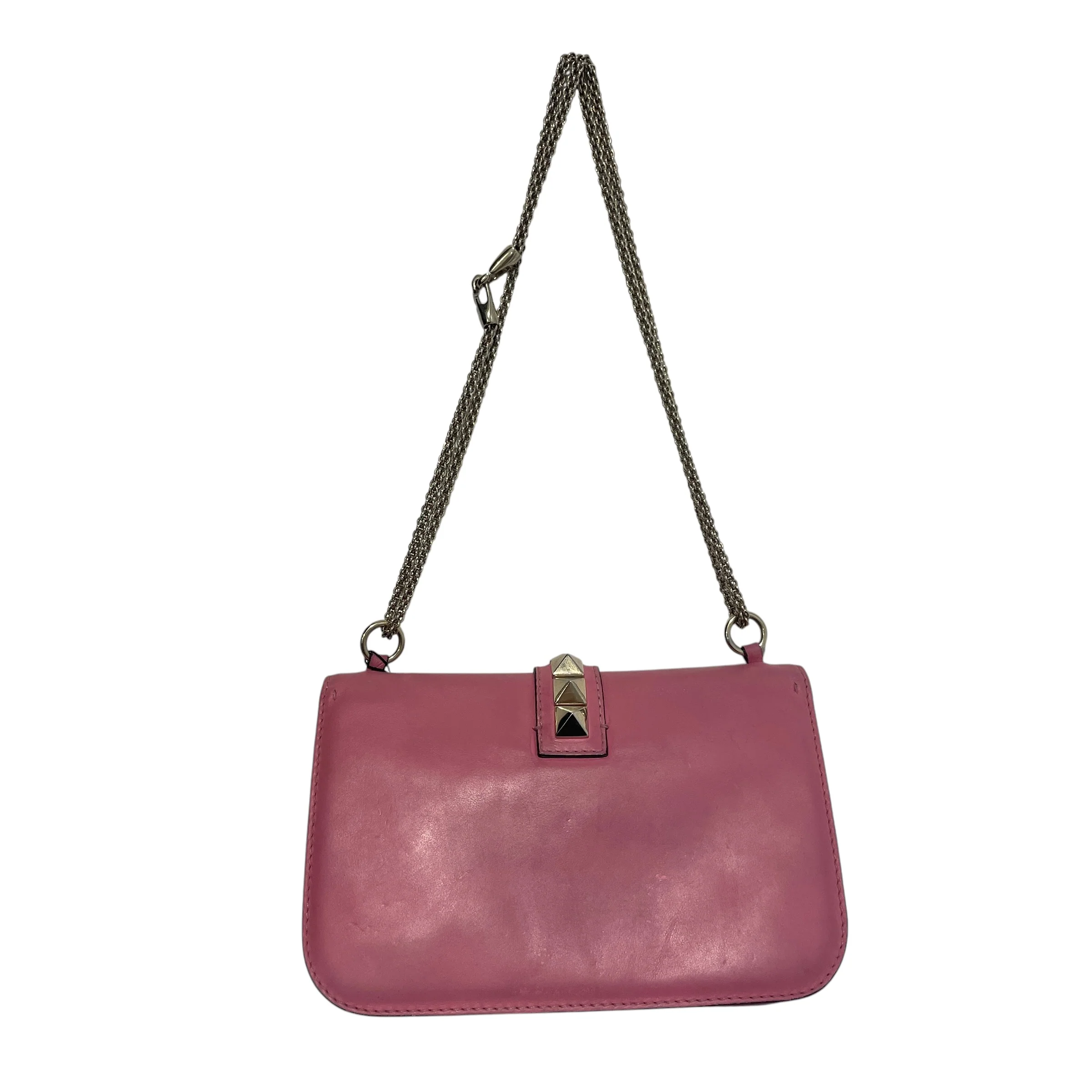 VALENTINO/Cross Body Bag/Leather/PNK/Glam Lock RockStud Bag