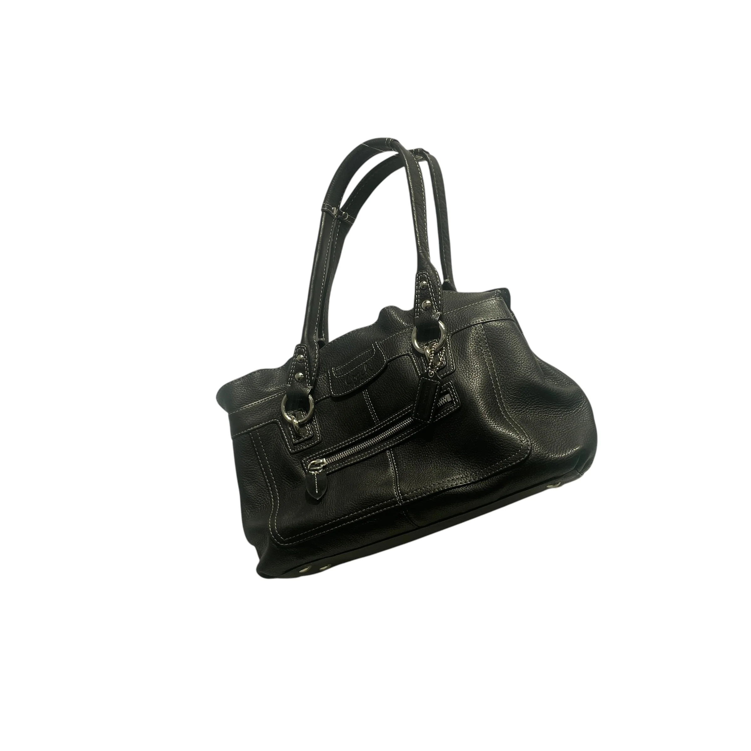 COACH/Hand Bag/Leather/BLK/TOTE HANDBAG