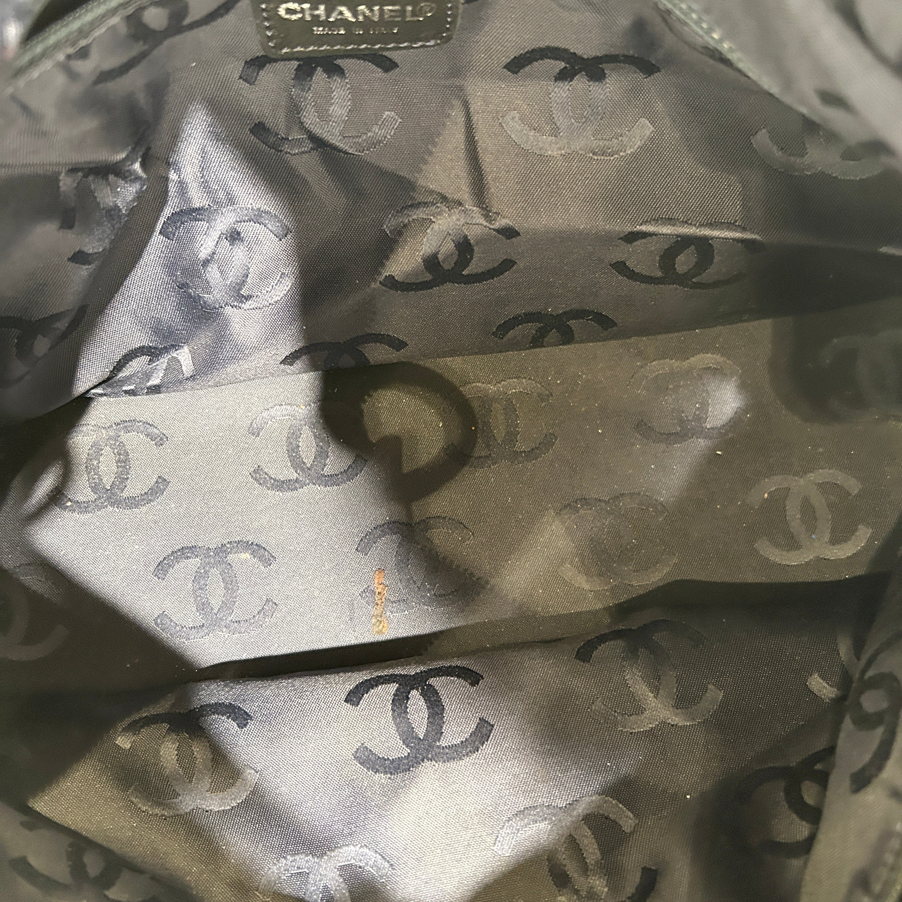CHANEL/Bag/Monogram/Cotton/BLU/DENIM HOBO SHOULDER BAG