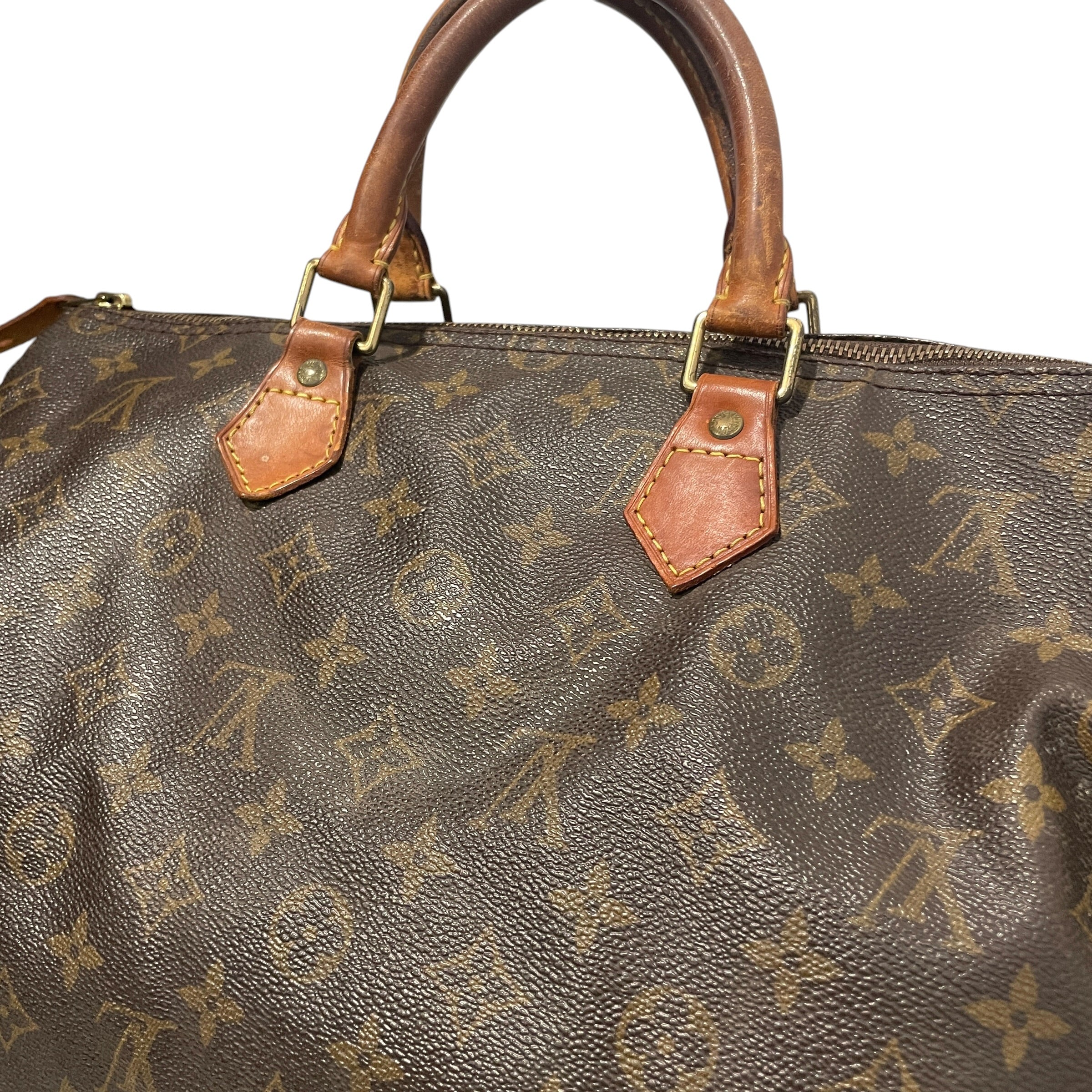 LOUIS VUITTON/Bag/Monogram/Leather/BRW/Speedy 35 mongram