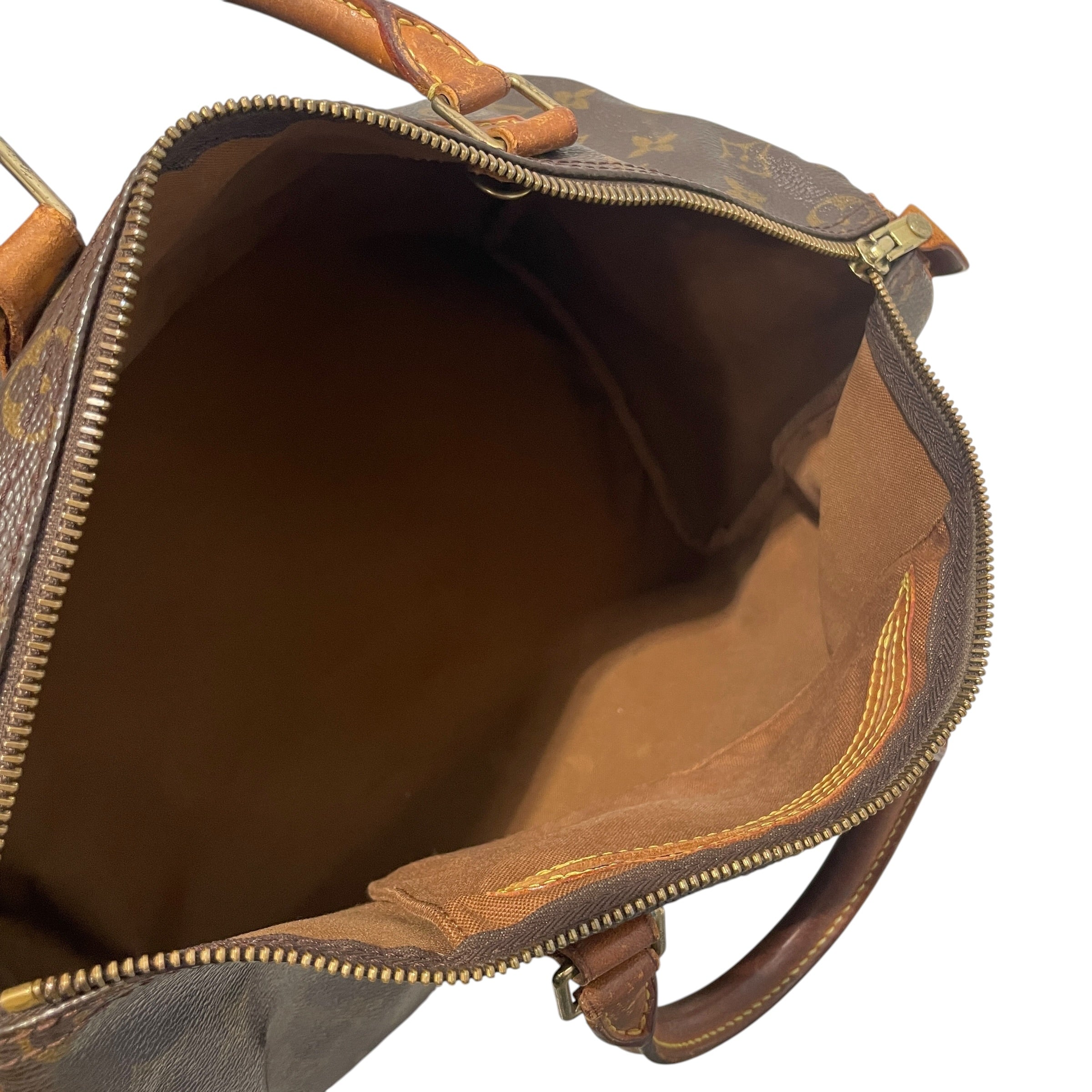 LOUIS VUITTON/Bag/Monogram/Leather/BRW/Speedy 35 mongram
