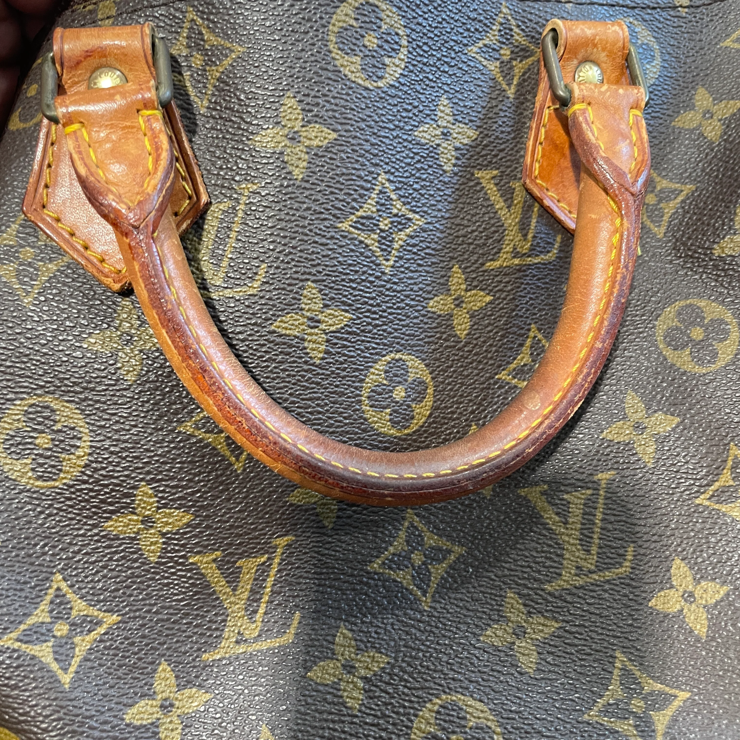 LOUIS VUITTON/Bag/Monogram/Leather/BRW/Speedy 30 mongram