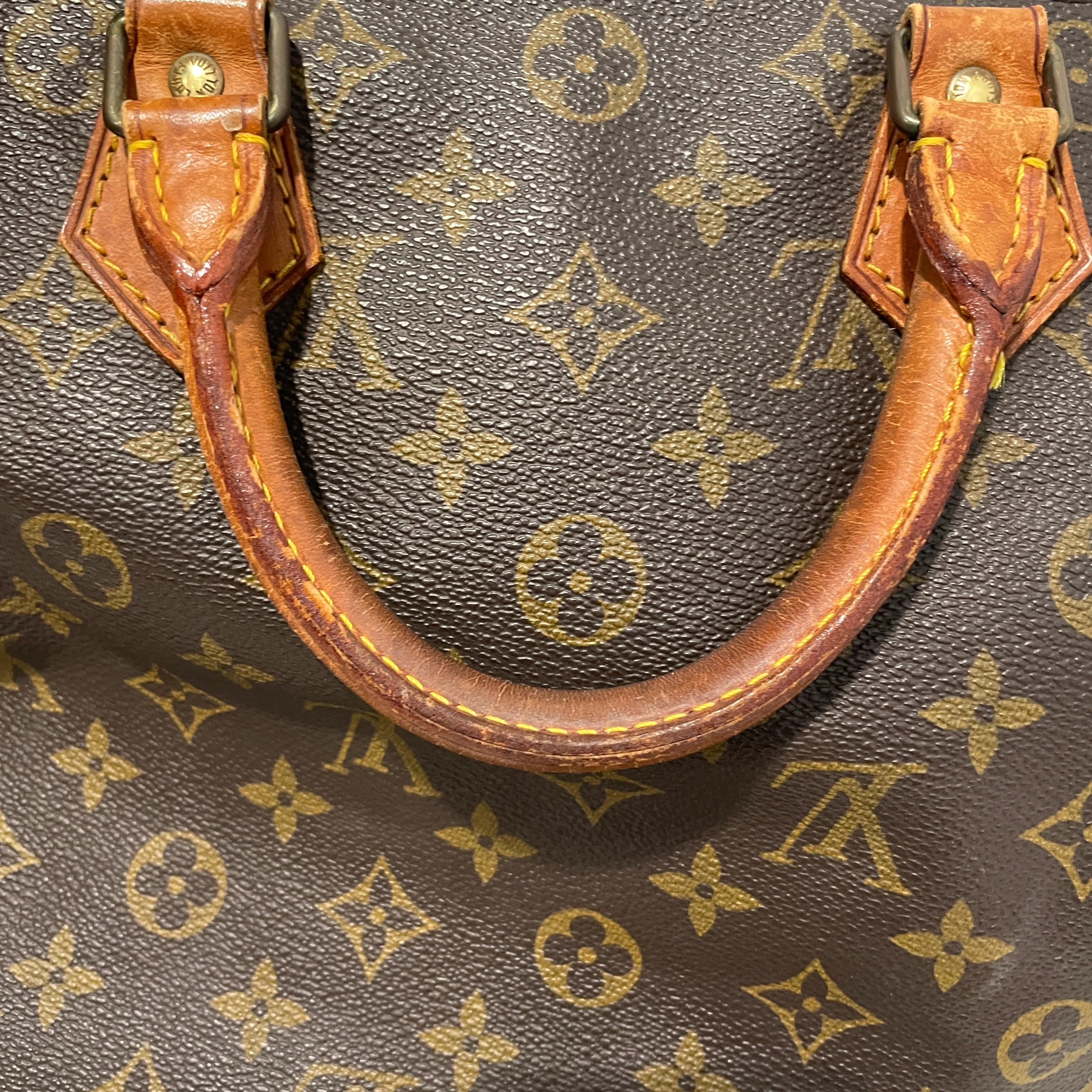 LOUIS VUITTON/Bag/Monogram/Leather/BRW/Speedy 30 mongram
