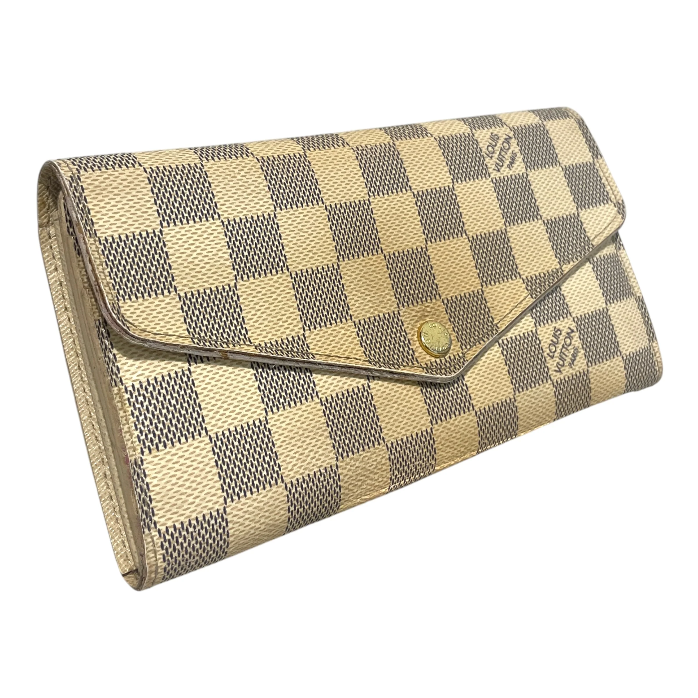 LOUIS VUITTON/Bag/Monogram/Leather/CRM/Damier azur Wallet Sara