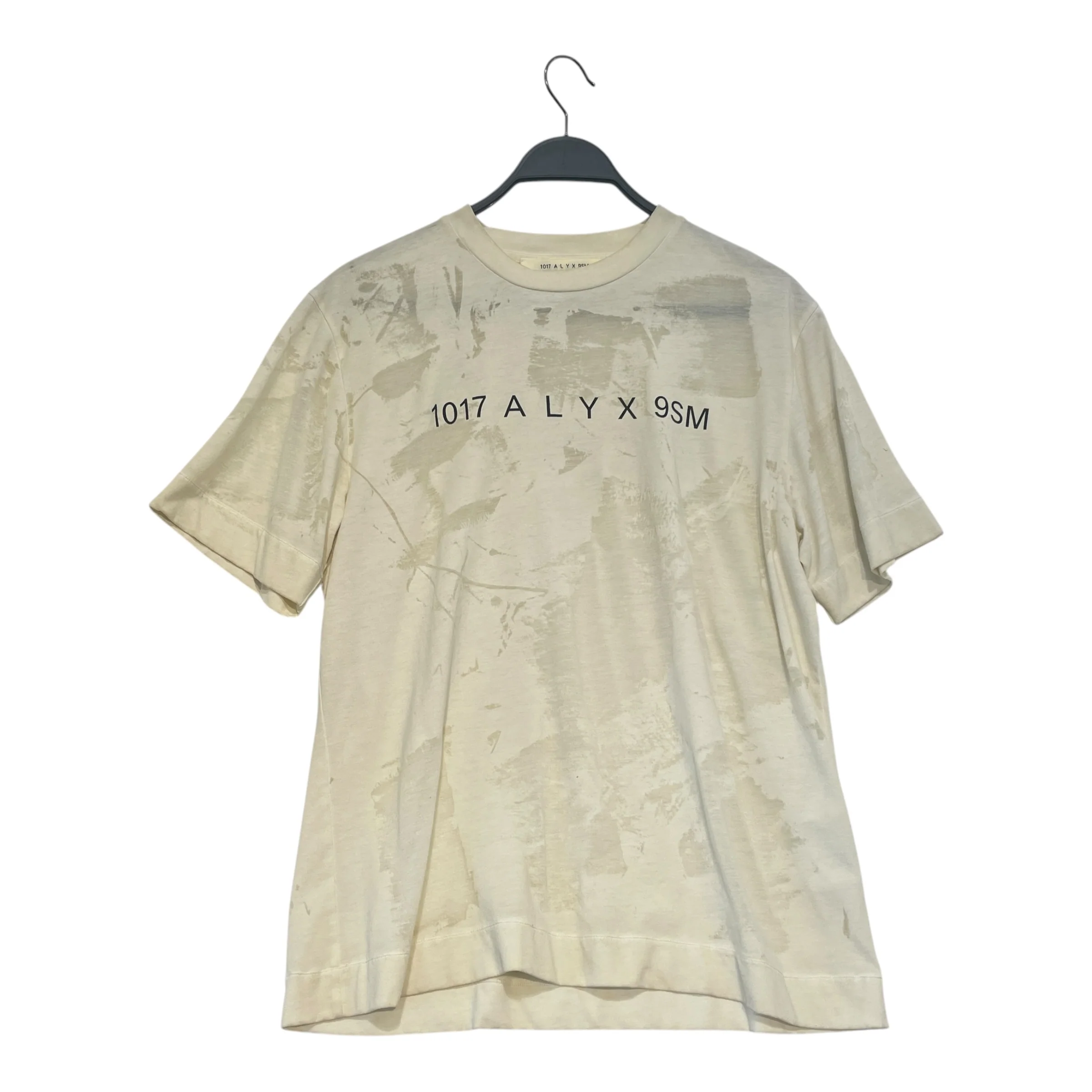 1017 ALYX 9SM(ALYX)/T-Shirt/S/Cotton/CRM/All Over Print/Logo-Print Detail T-shirt