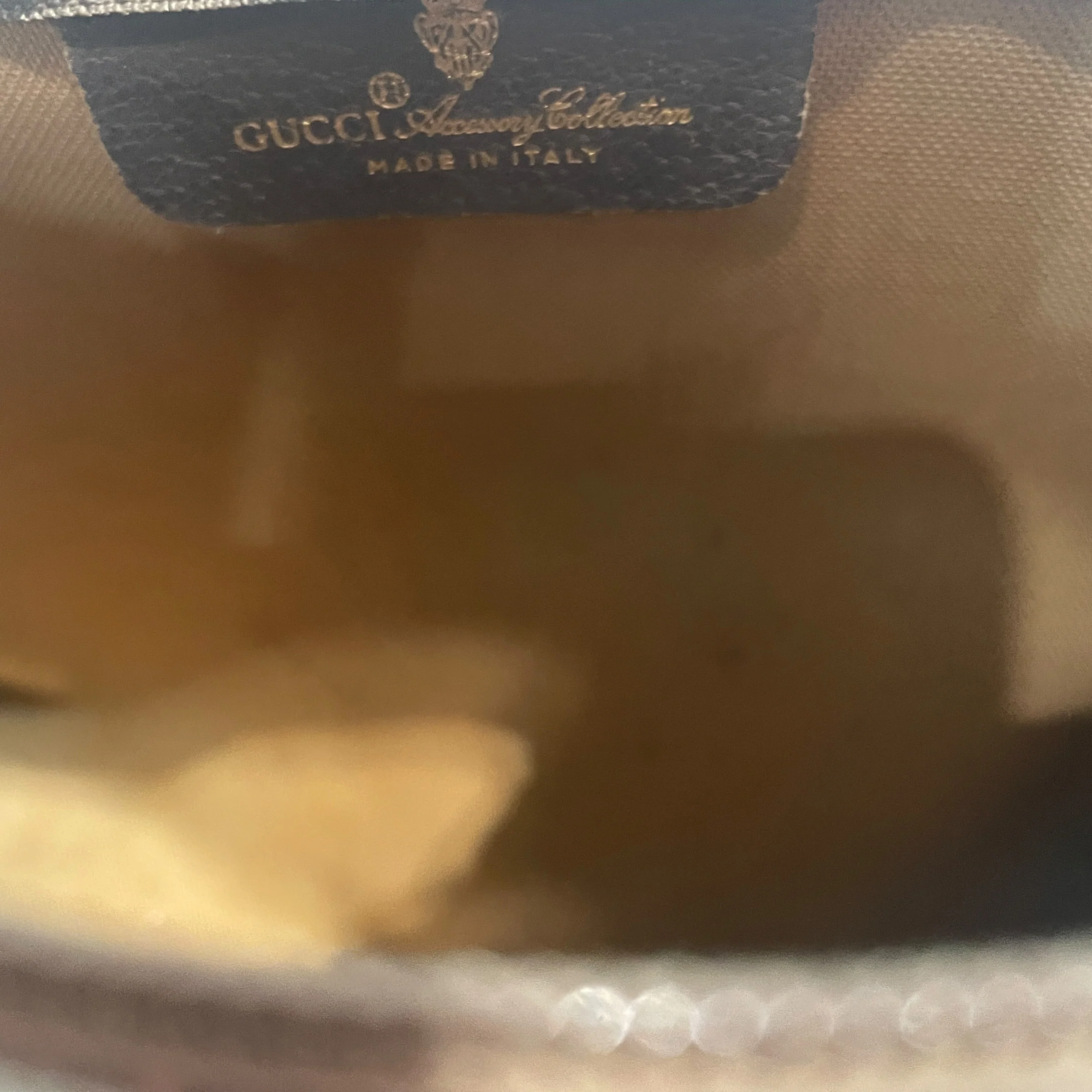 GUCCI/Bag/Monogram/Leather/BRW/Canvas Toiletry Bag