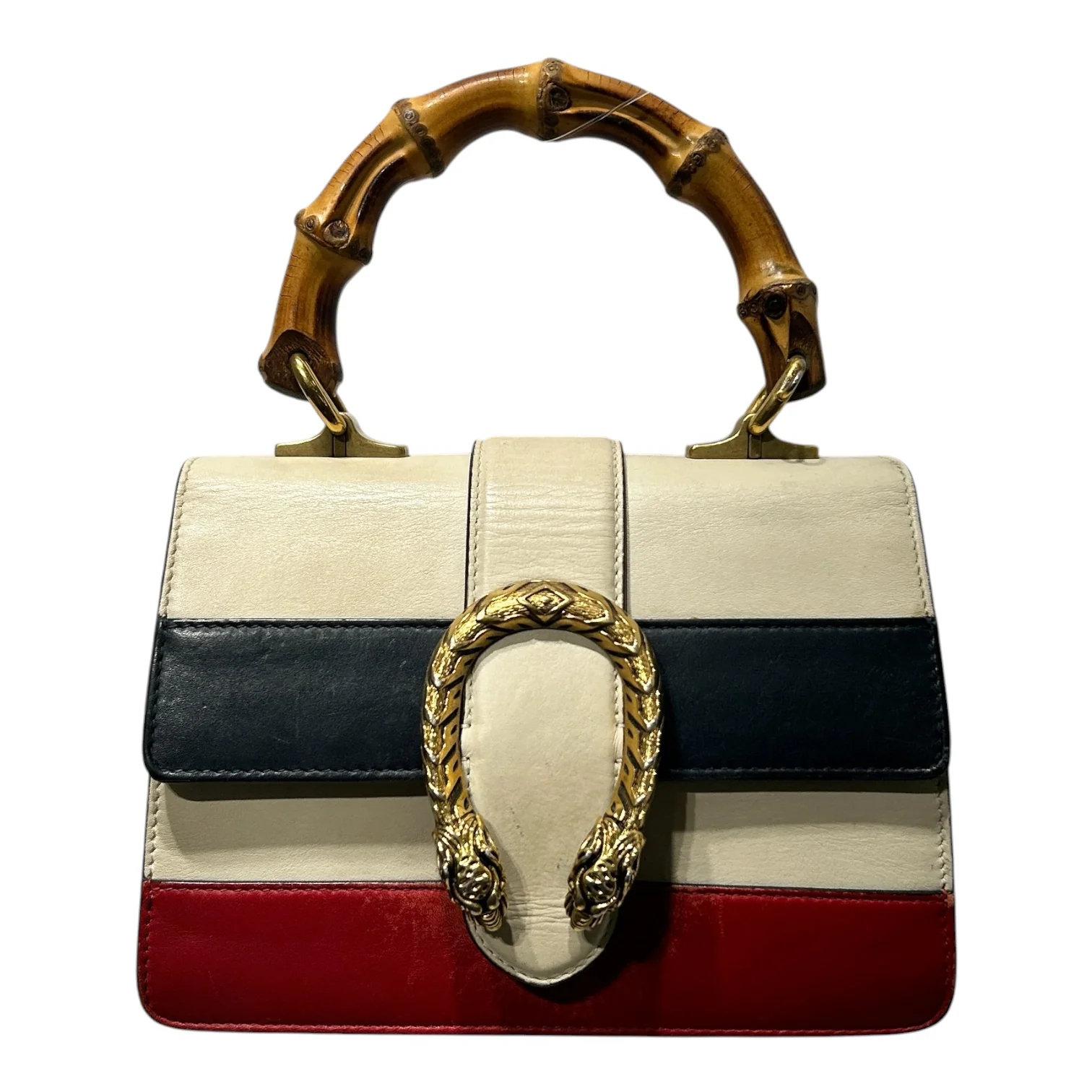 GUCCI/Cross Body Bag/Leather/CRM/BAMBOO HANDLE