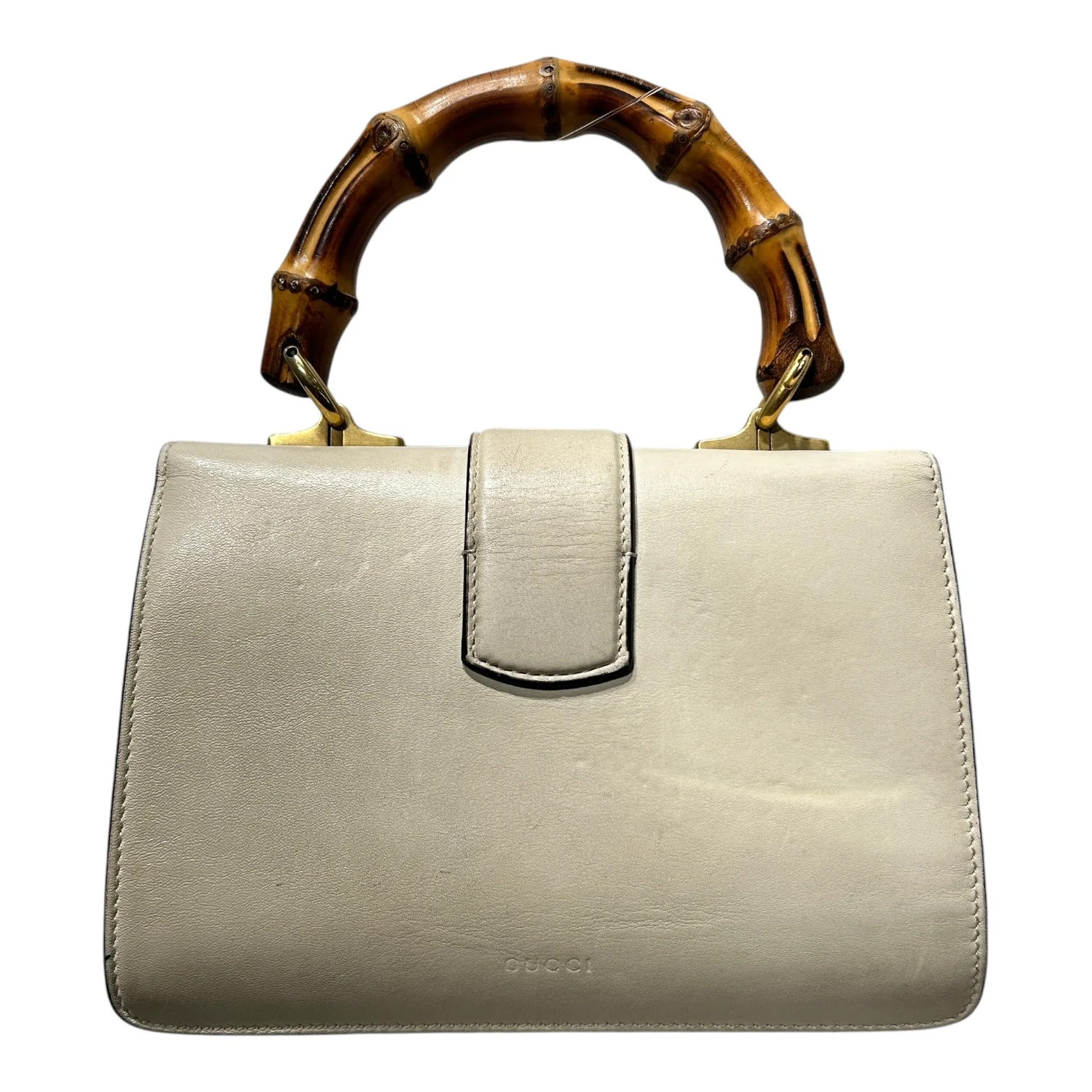 GUCCI/Cross Body Bag/Leather/CRM/BAMBOO HANDLE
