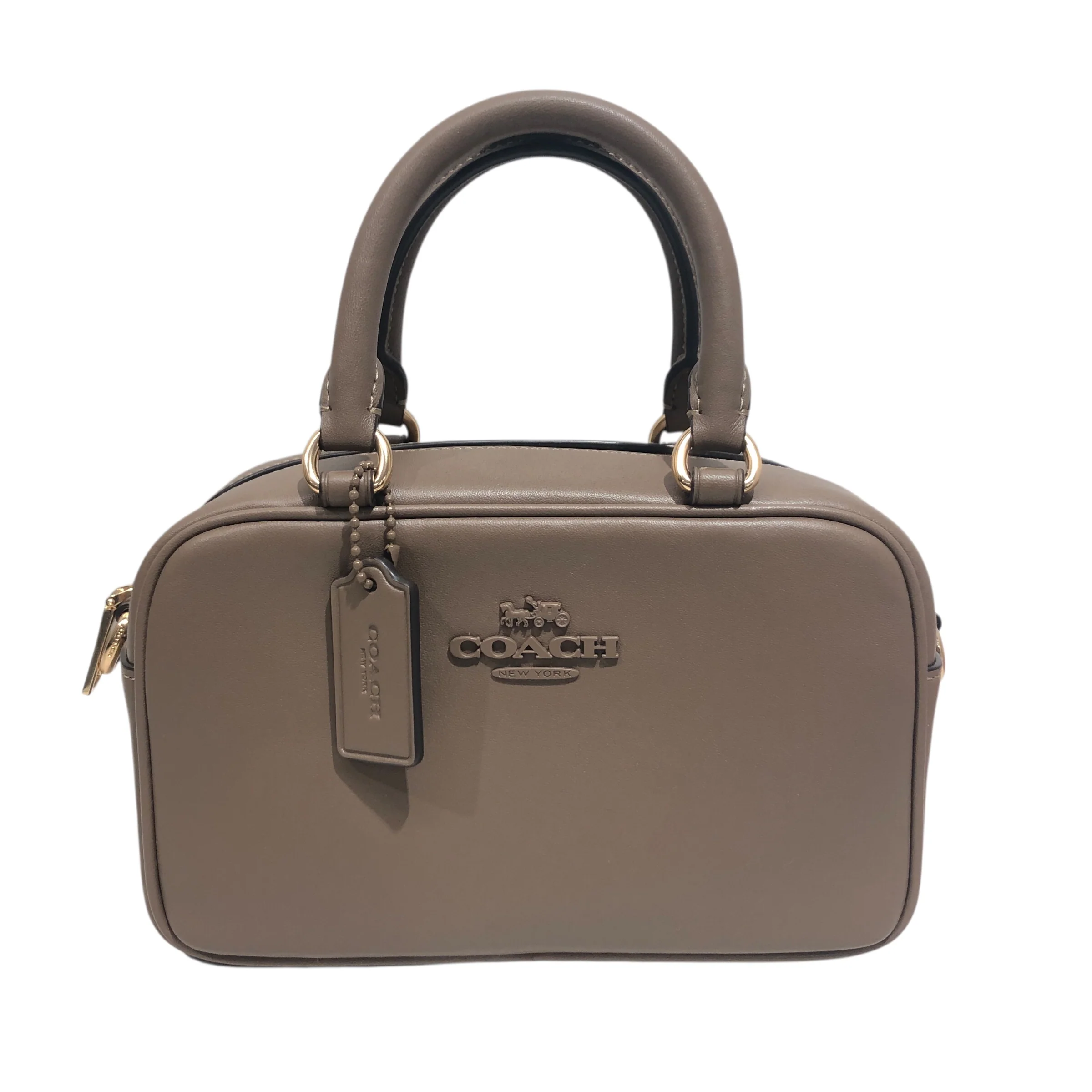 COACH/Hand Bag/Leather/BEG/