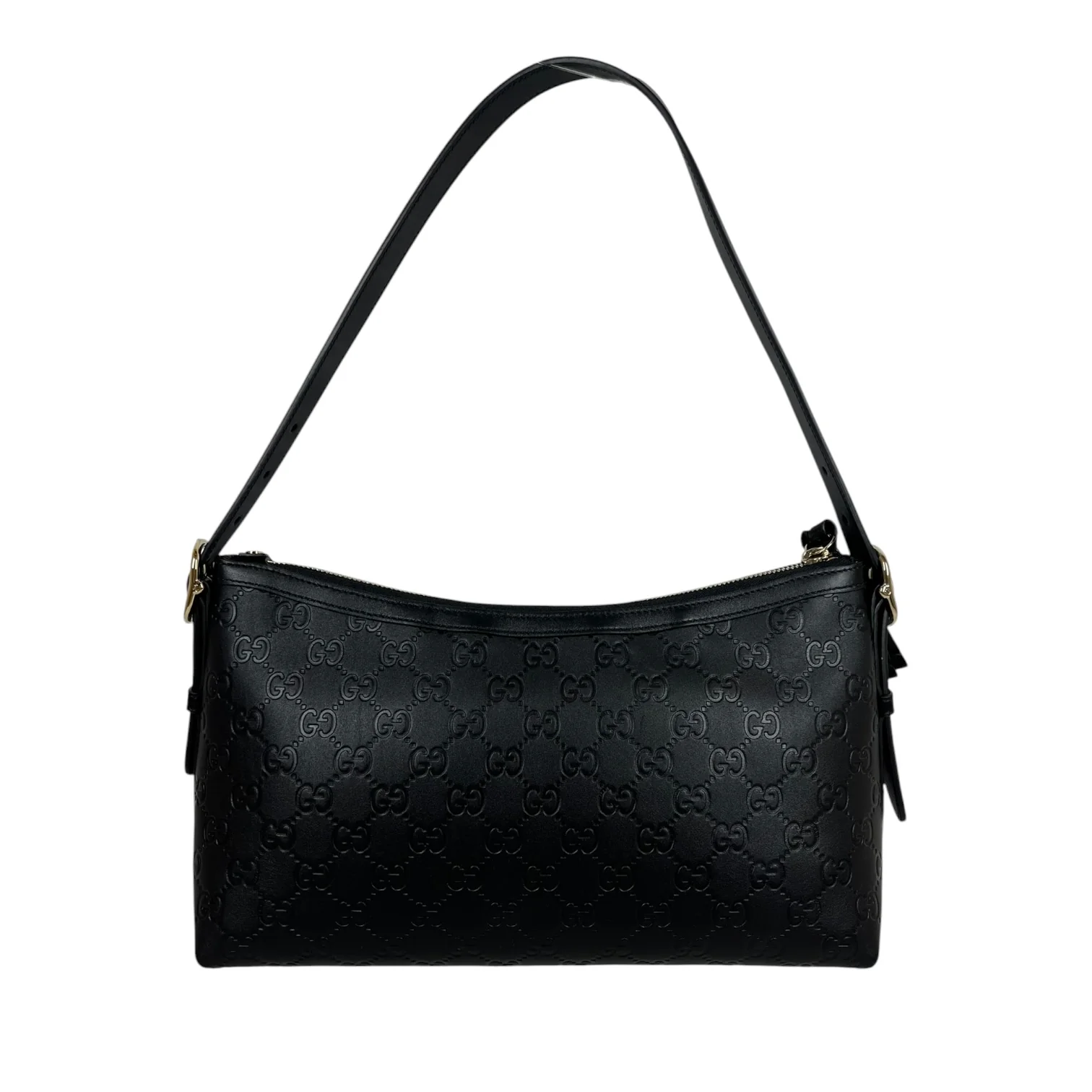 GUCCI/Bag/Leather/BLK/GG EMBLEM EMBOSSED