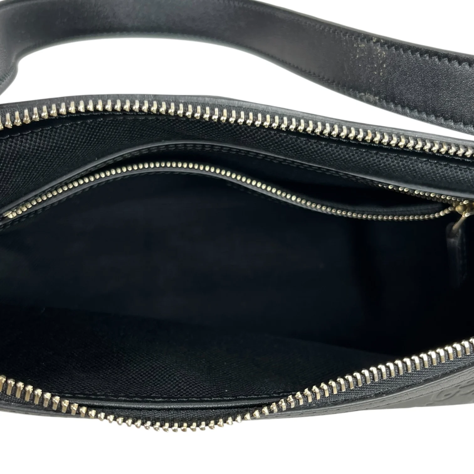 GUCCI/Bag/Leather/BLK/GG EMBLEM EMBOSSED
