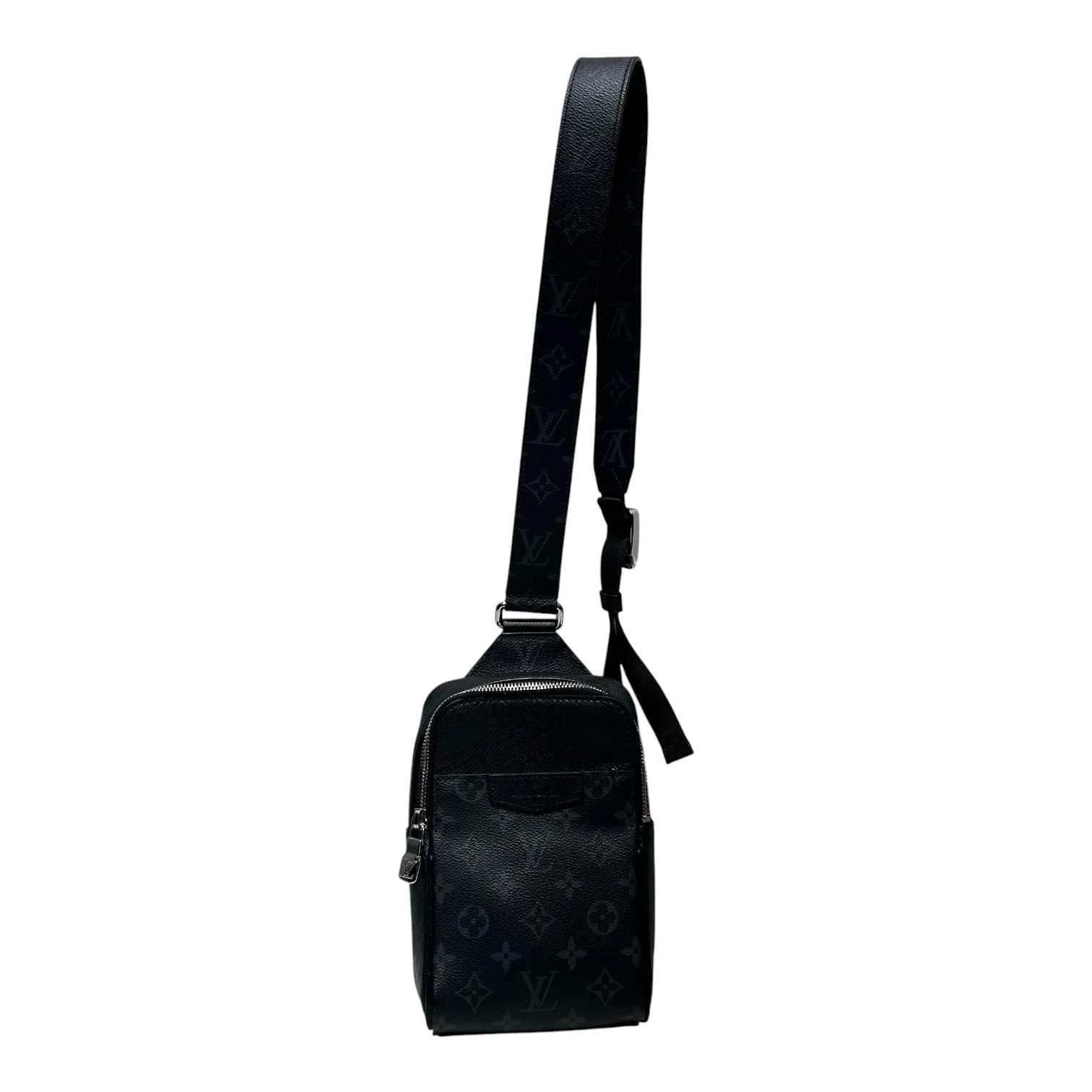 LOUIS VUITTON/Cross Body Bag/Monogram/Leather/BLK/CROSSBDY