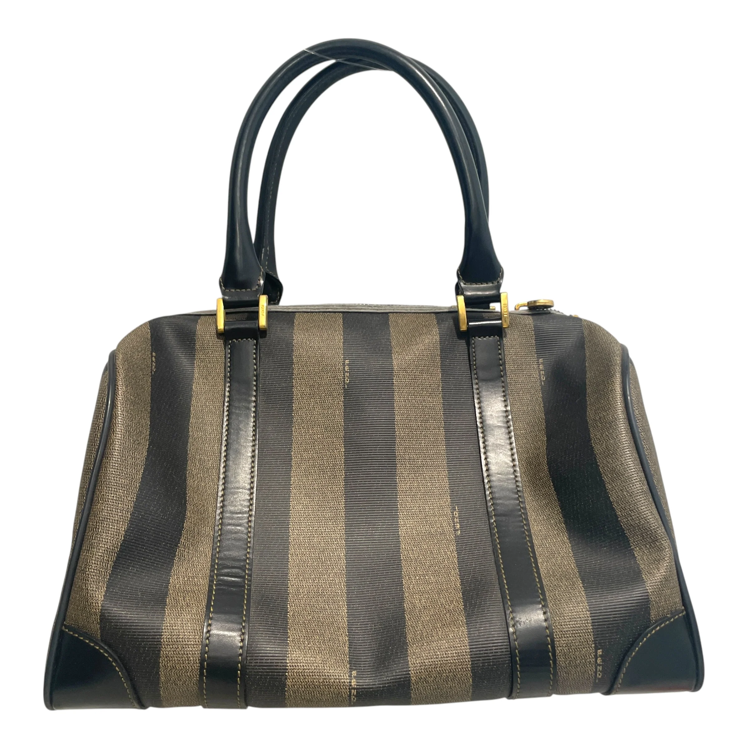 585-fendi-boston-bag-stripe-leather-brw-pequin-striped-boston-bag-4.webp FENDI/Boston Bag/Stripe/Leather/BRW/Pequin Striped Boston Bag