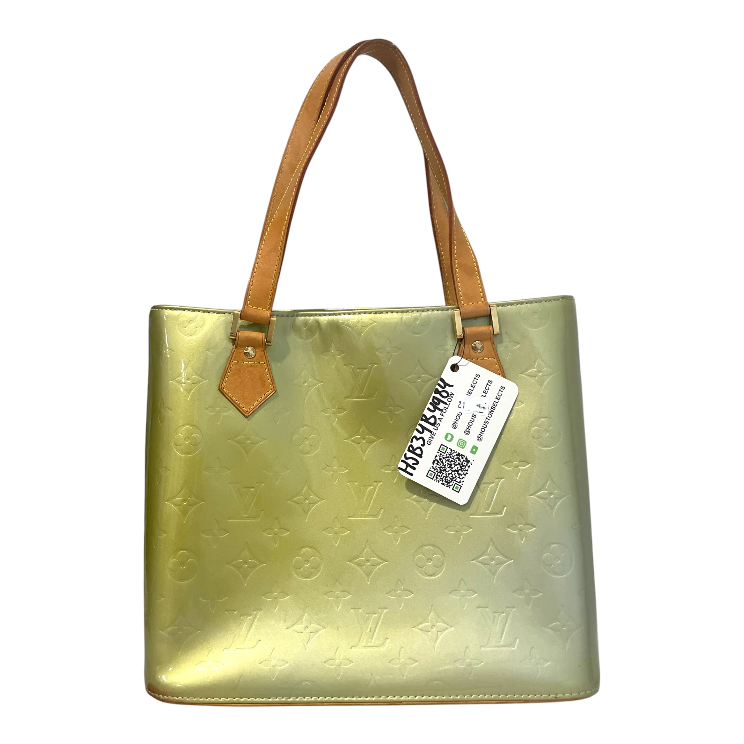 LOUIS VUITTON/Hand Bag/Monogram/Leather/GRN/Monogram Vernis Houston