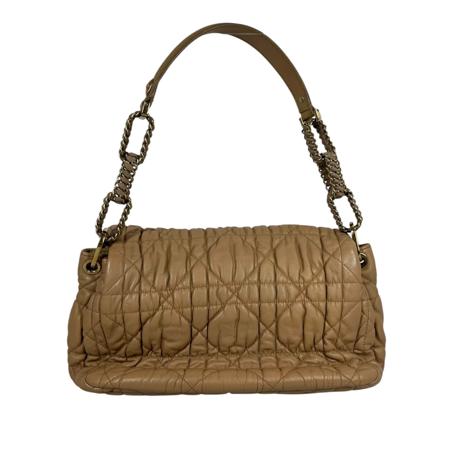 Christian Dior/Hand Bag/Leather/BEG/